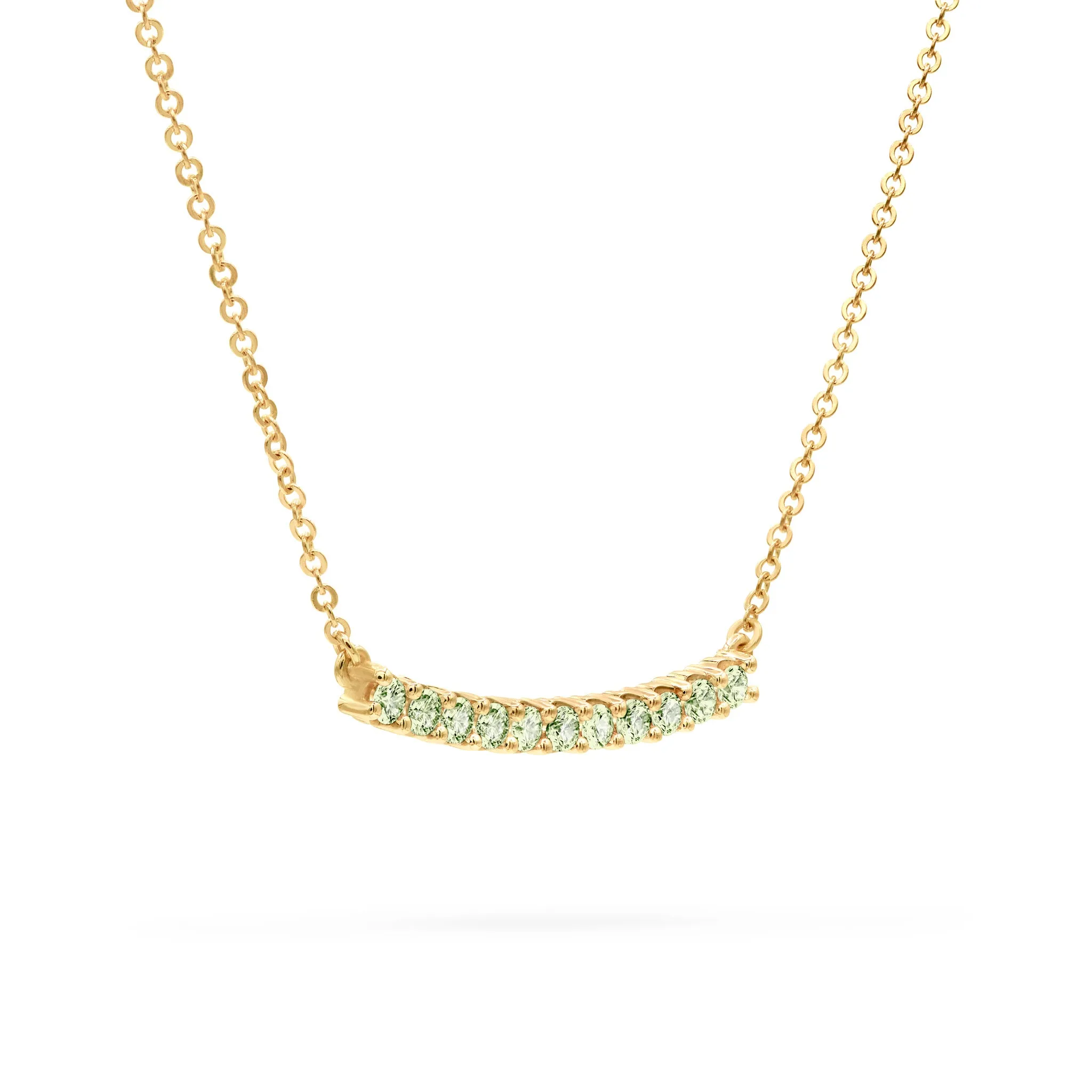 Rosecliff Peridot Bar Necklace in 14k Gold (August) sold by Haverhill product image thumbnail 4
