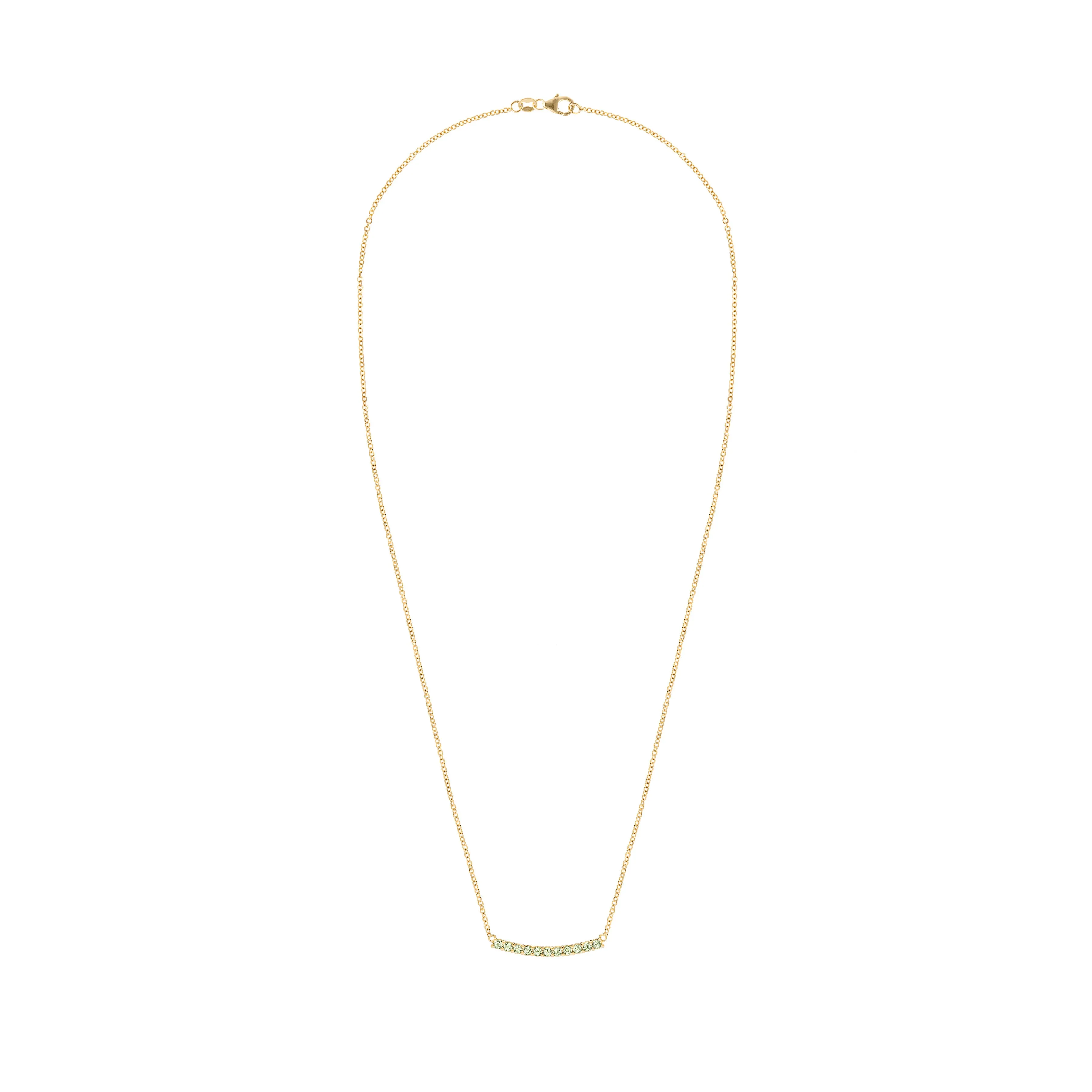 Rosecliff Peridot Bar Necklace in 14k Gold (August) sold by Haverhill product image thumbnail 5