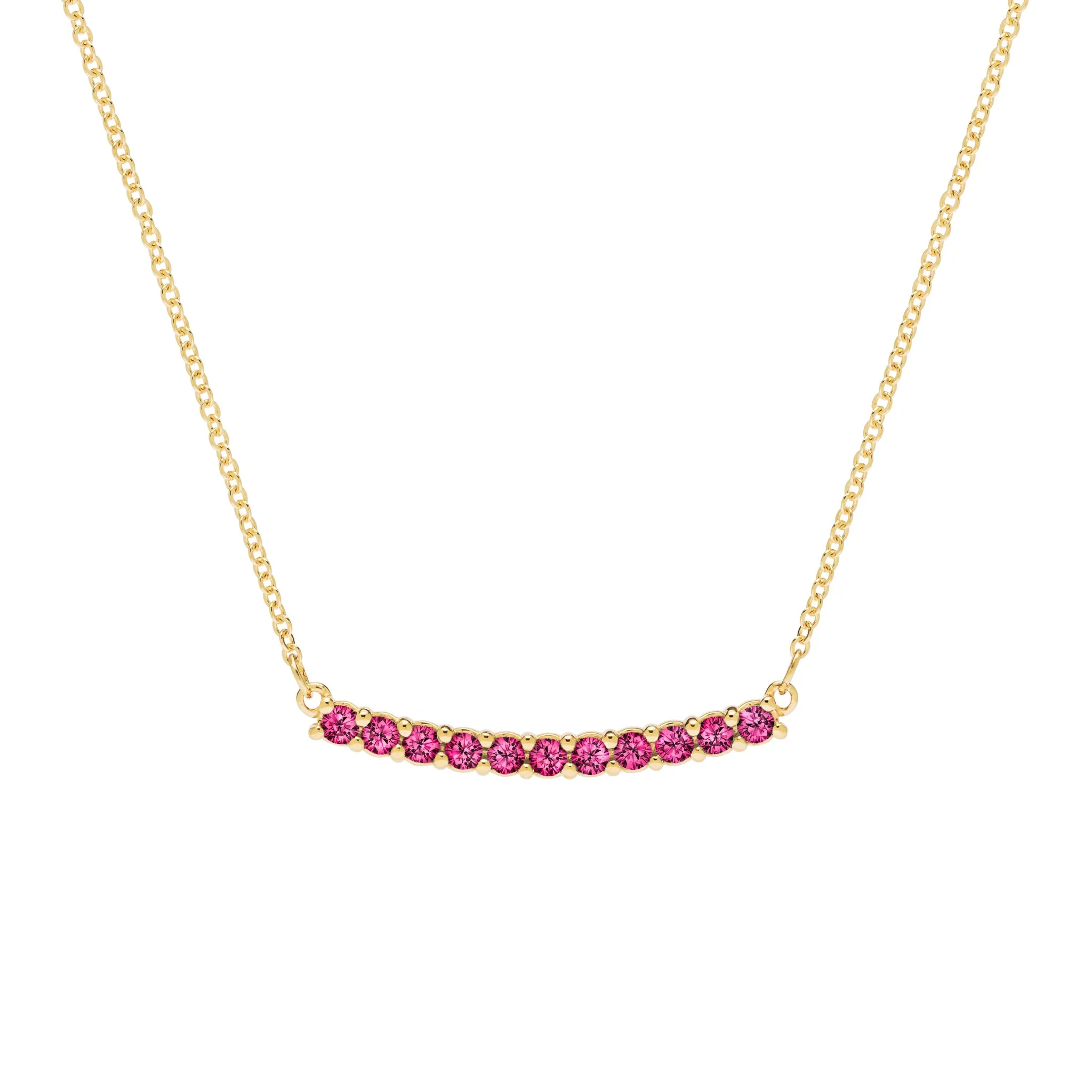 Rosecliff Ruby Bar Necklace in 14k Gold (July) sold by Haverhill
