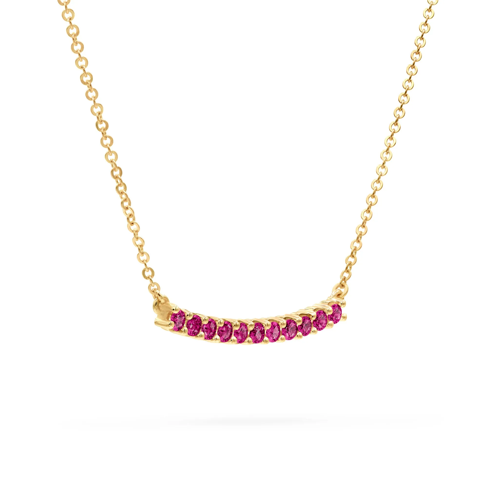 Rosecliff Ruby Bar Necklace in 14k Gold (July) sold by Haverhill product image thumbnail 4