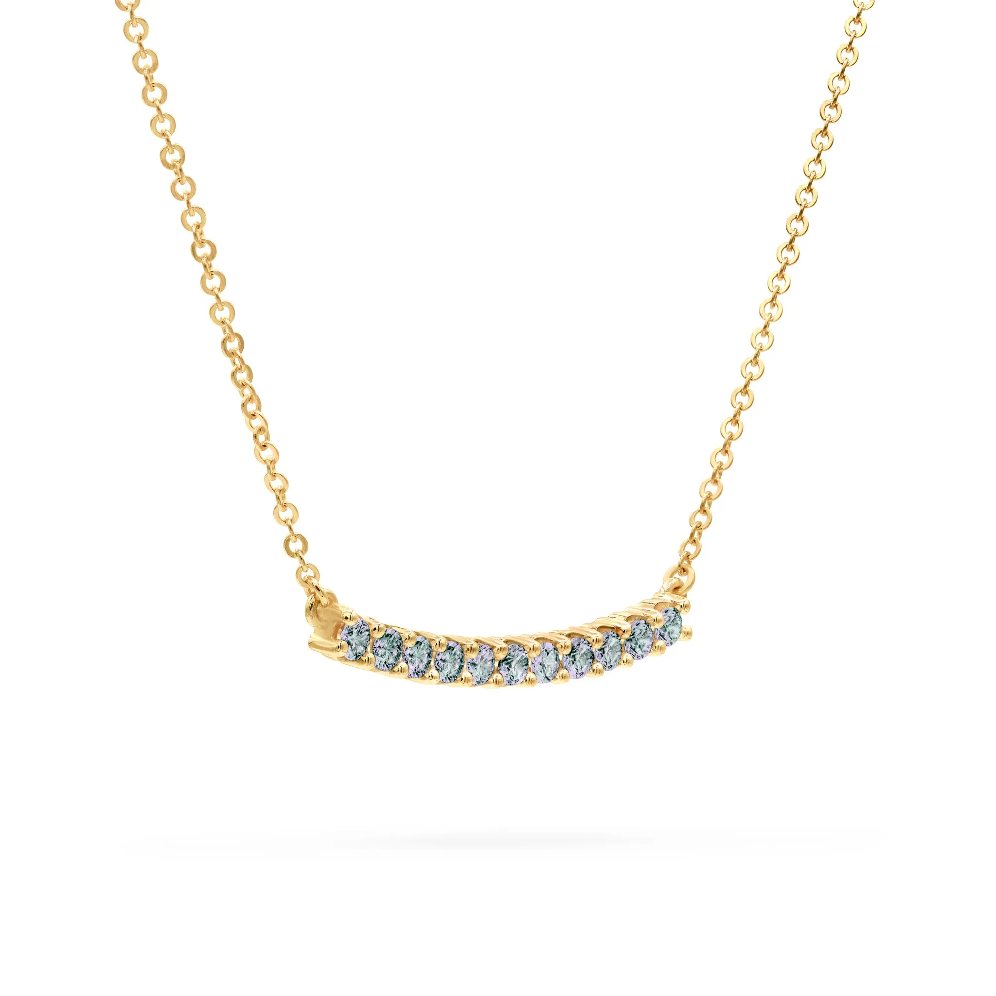 Rosecliff Alexandrite Bar Necklace in 14k Gold (June) sold by Haverhill product image thumbnail 4