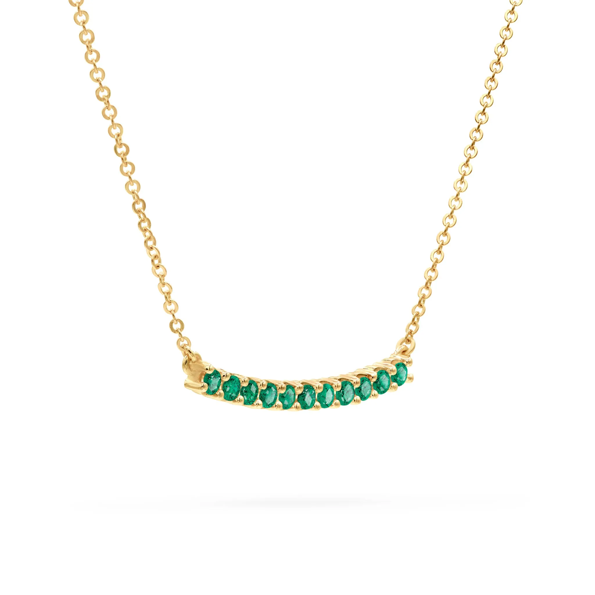 Rosecliff Emerald Bar Necklace in 14k Gold (May) sold by Haverhill product image thumbnail 4