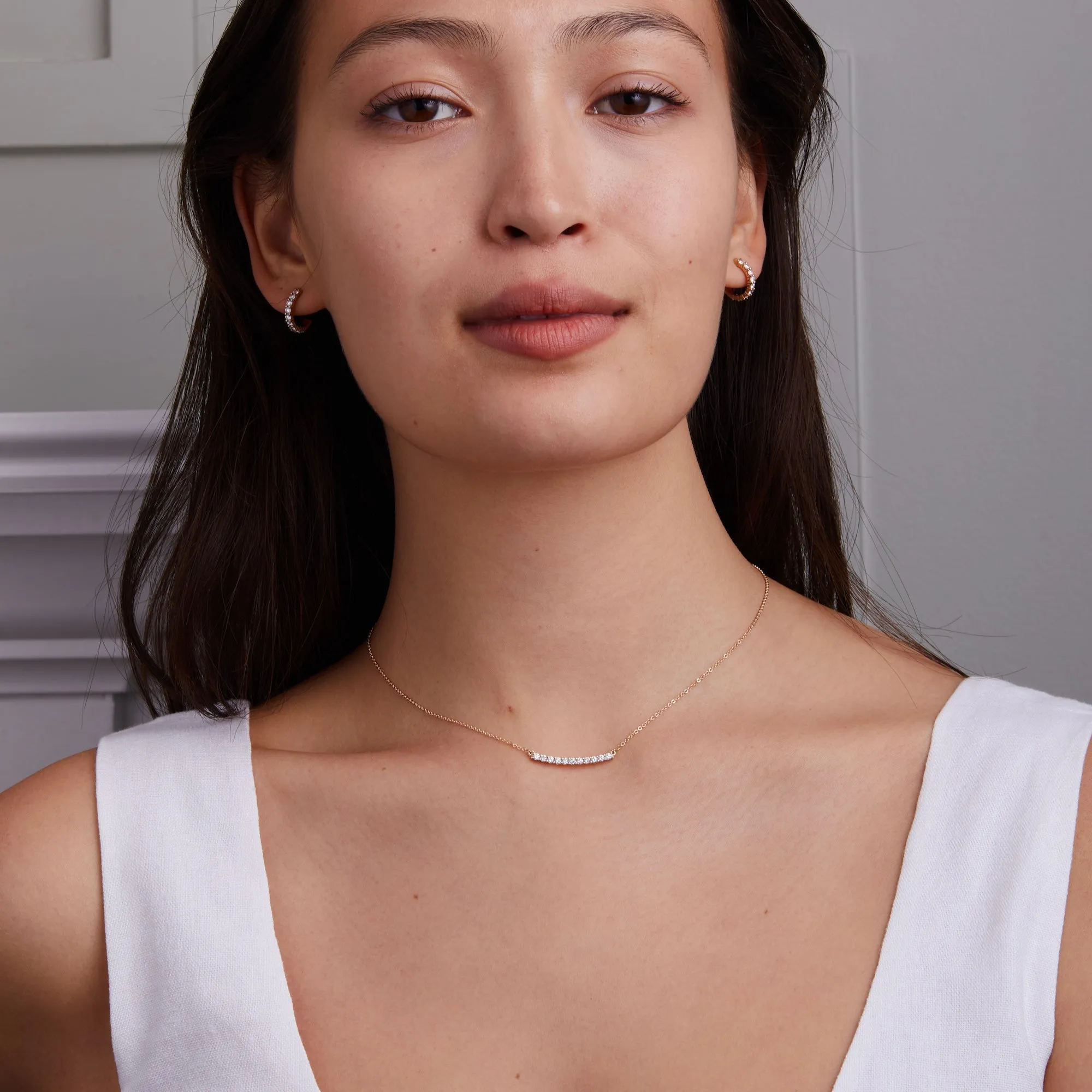 Rosecliff Diamond Bar Necklace in 14k Gold (April) sold by Haverhill product image thumbnail 2