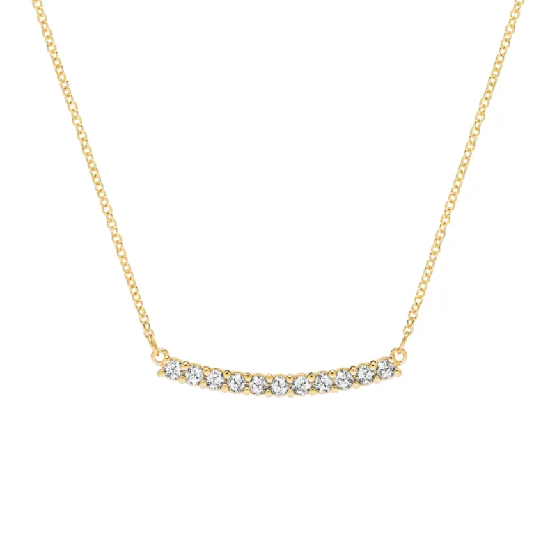 Rosecliff White Topaz Bar Necklace in 14k Gold (April) sold by Haverhill