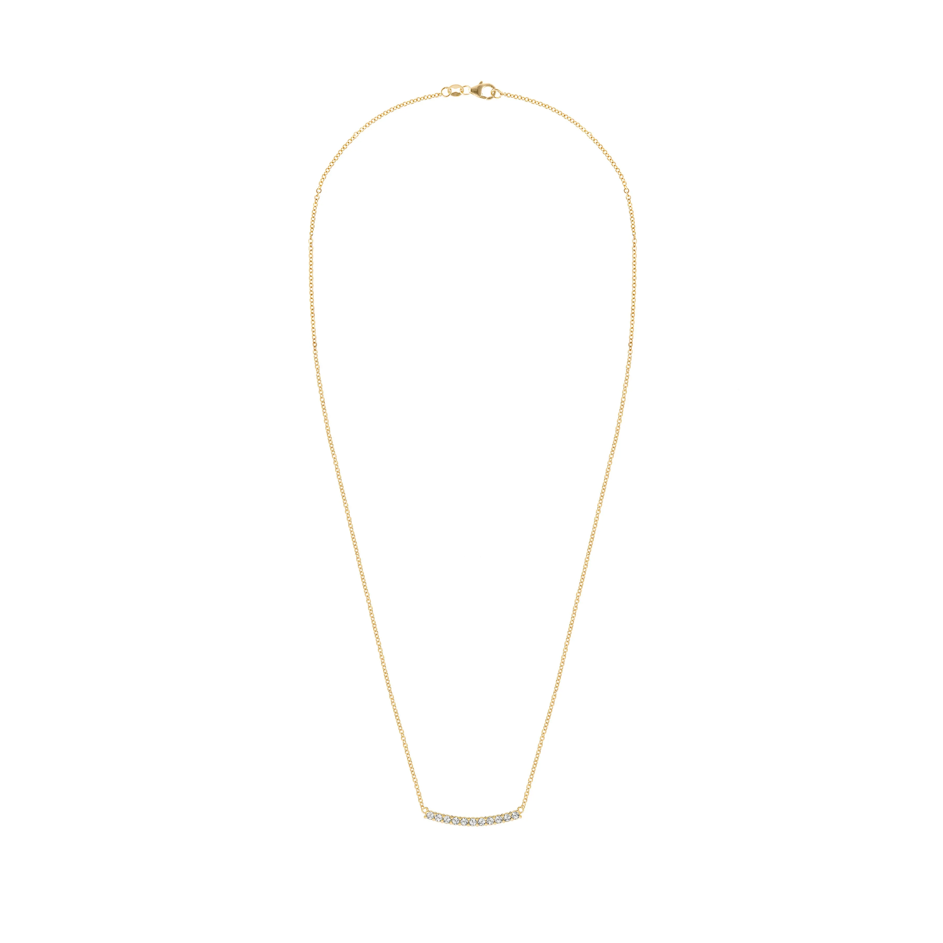 Rosecliff White Topaz Bar Necklace in 14k Gold (April) sold by Haverhill product image thumbnail 5