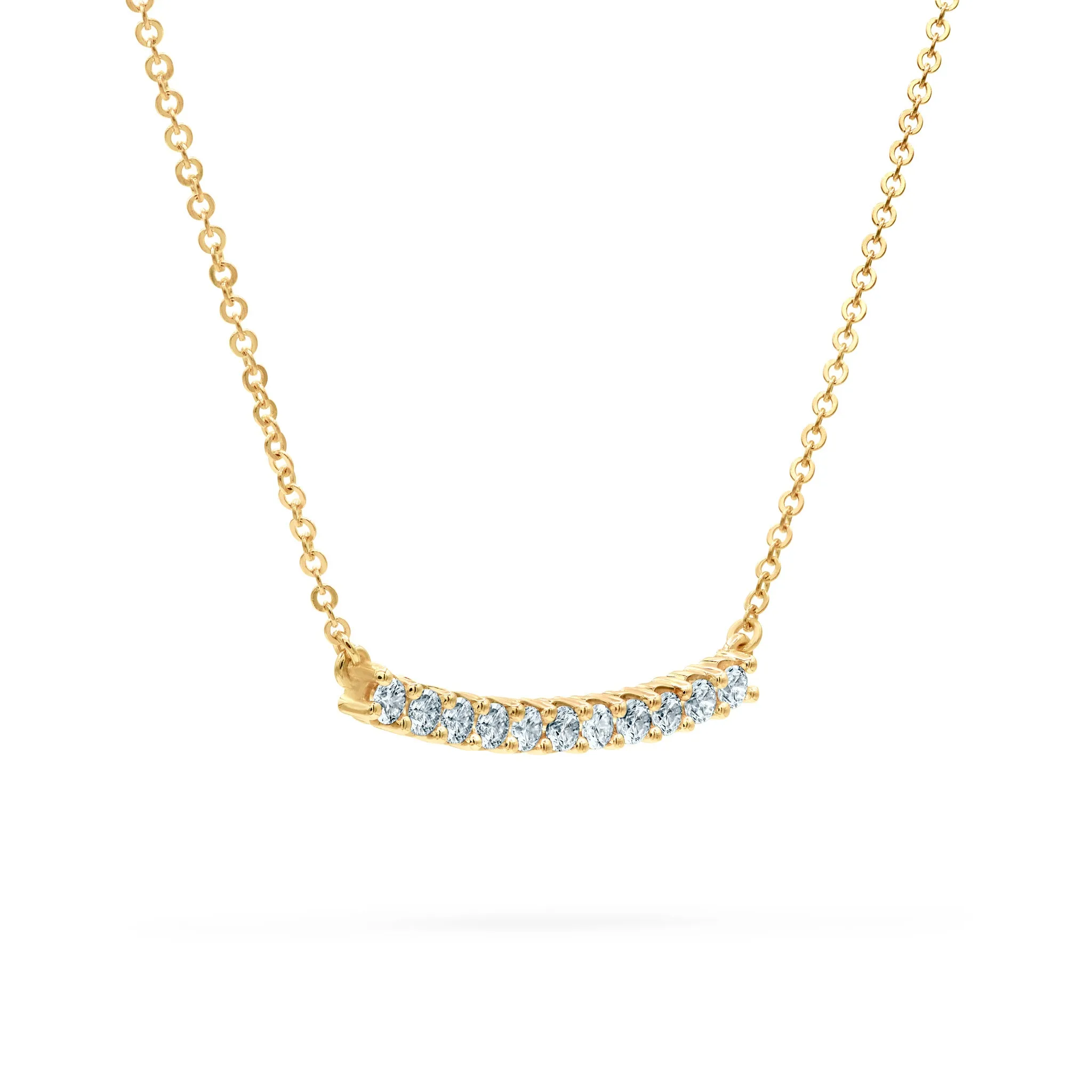 Rosecliff Aquamarine Bar Necklace in 14k Gold (March) sold by Haverhill product image thumbnail 4