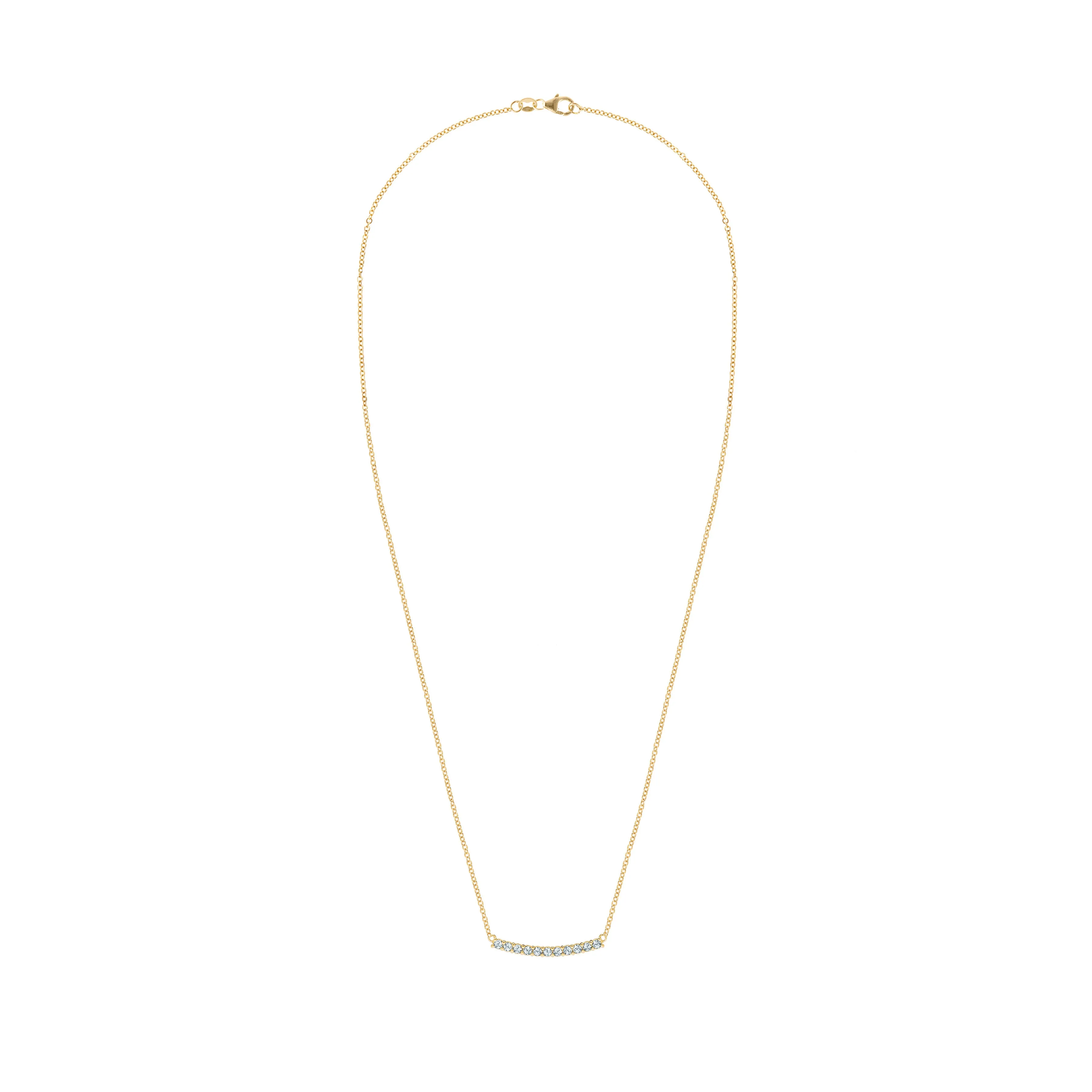 Rosecliff Aquamarine Bar Necklace in 14k Gold (March) sold by Haverhill product image thumbnail 5
