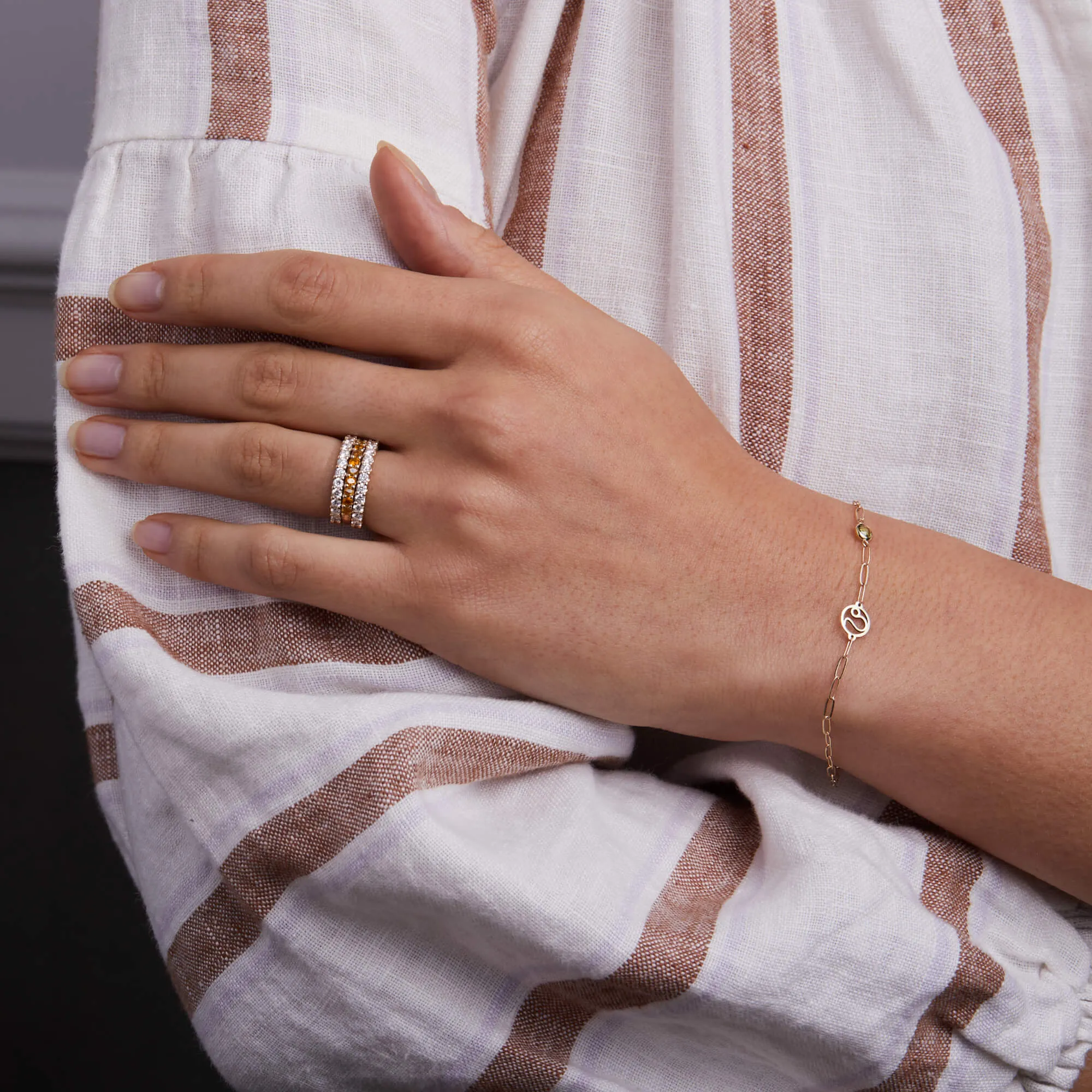 Rosecliff Citrine Stackable Ring in 14k Gold (November) sold by Haverhill product image thumbnail 3