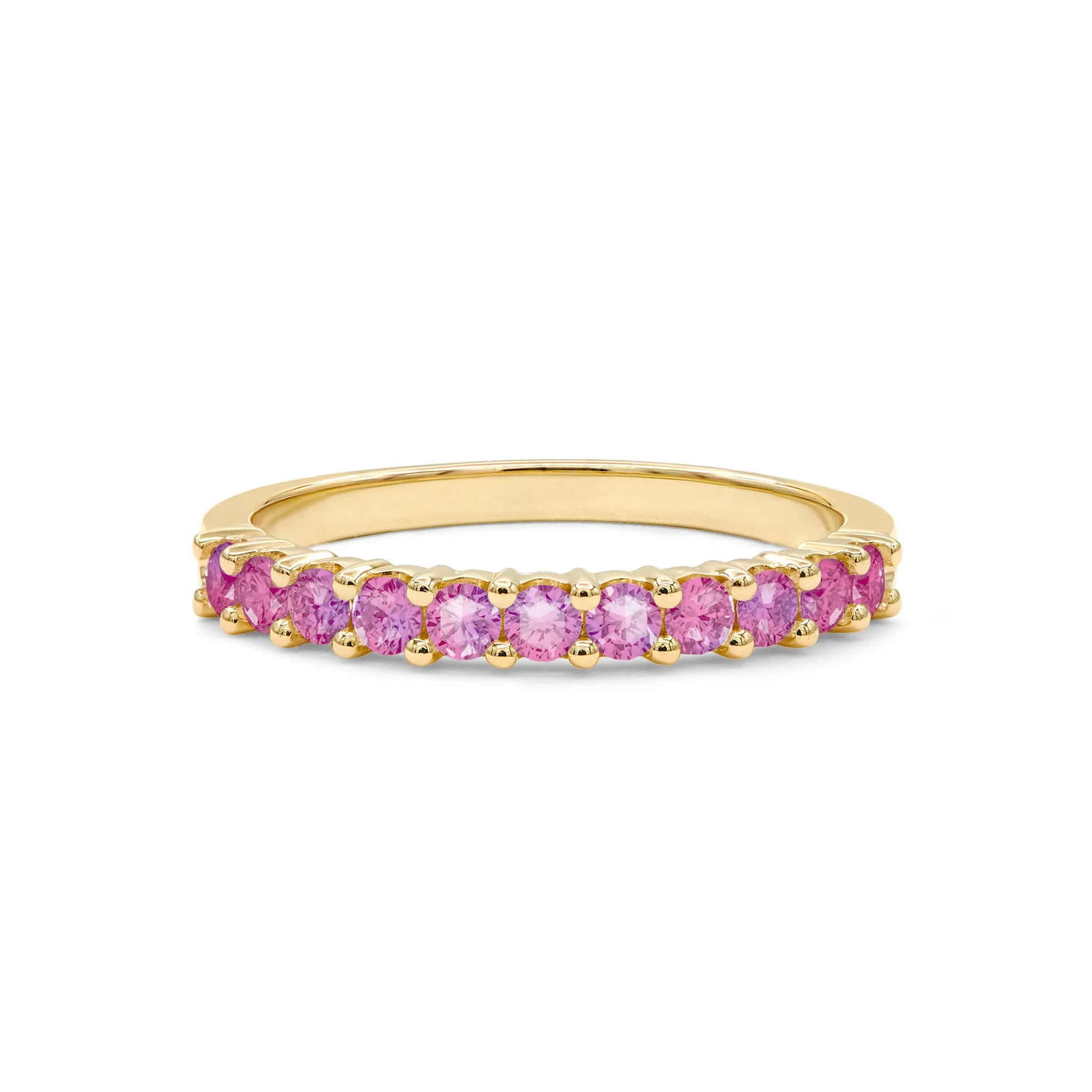 Rosecliff Pink Sapphire Stackable Ring in 14k Gold (October) sold by Haverhill product image thumbnail 5