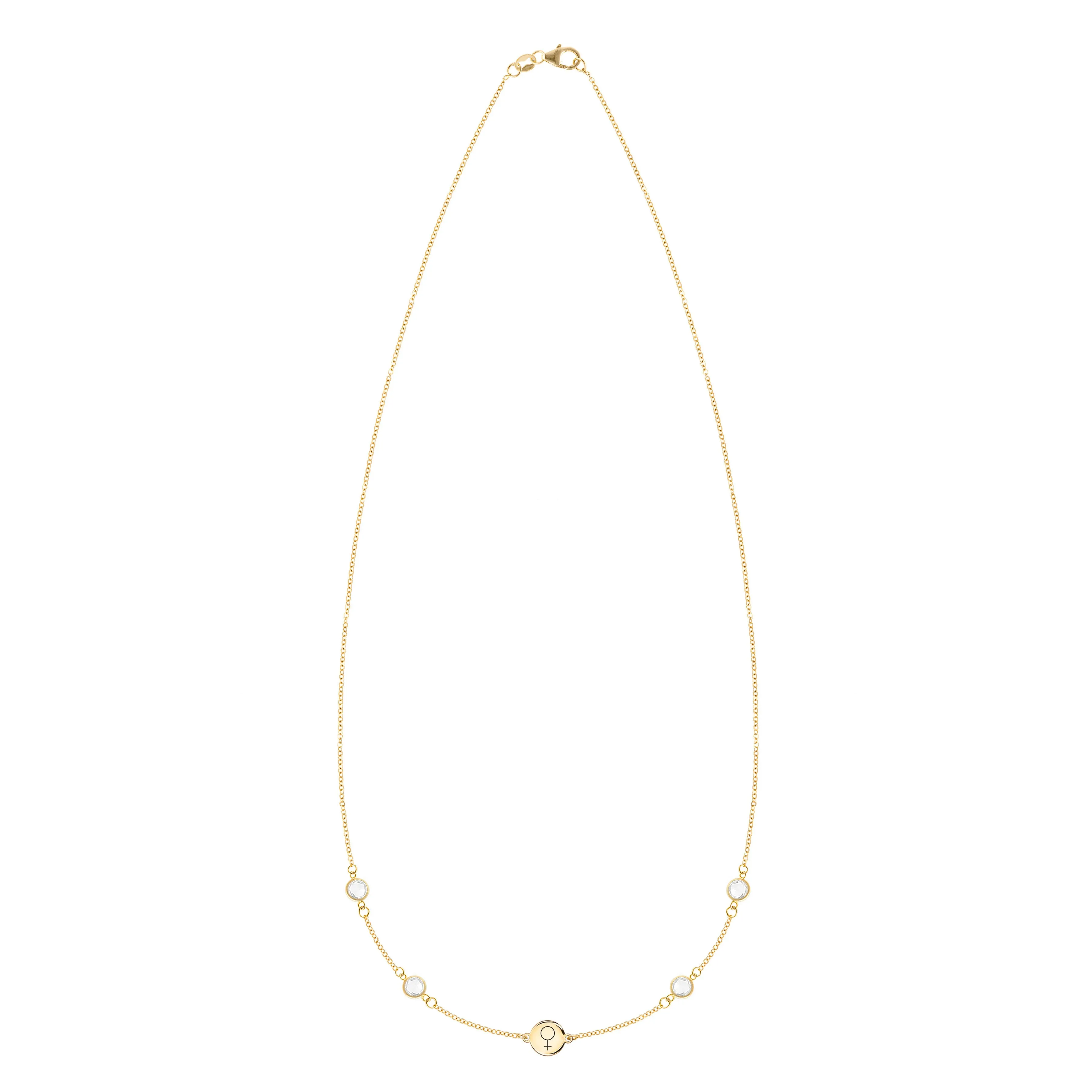 Venus 4 Stone Necklace in 14k Gold sold by Haverhill product image thumbnail 4