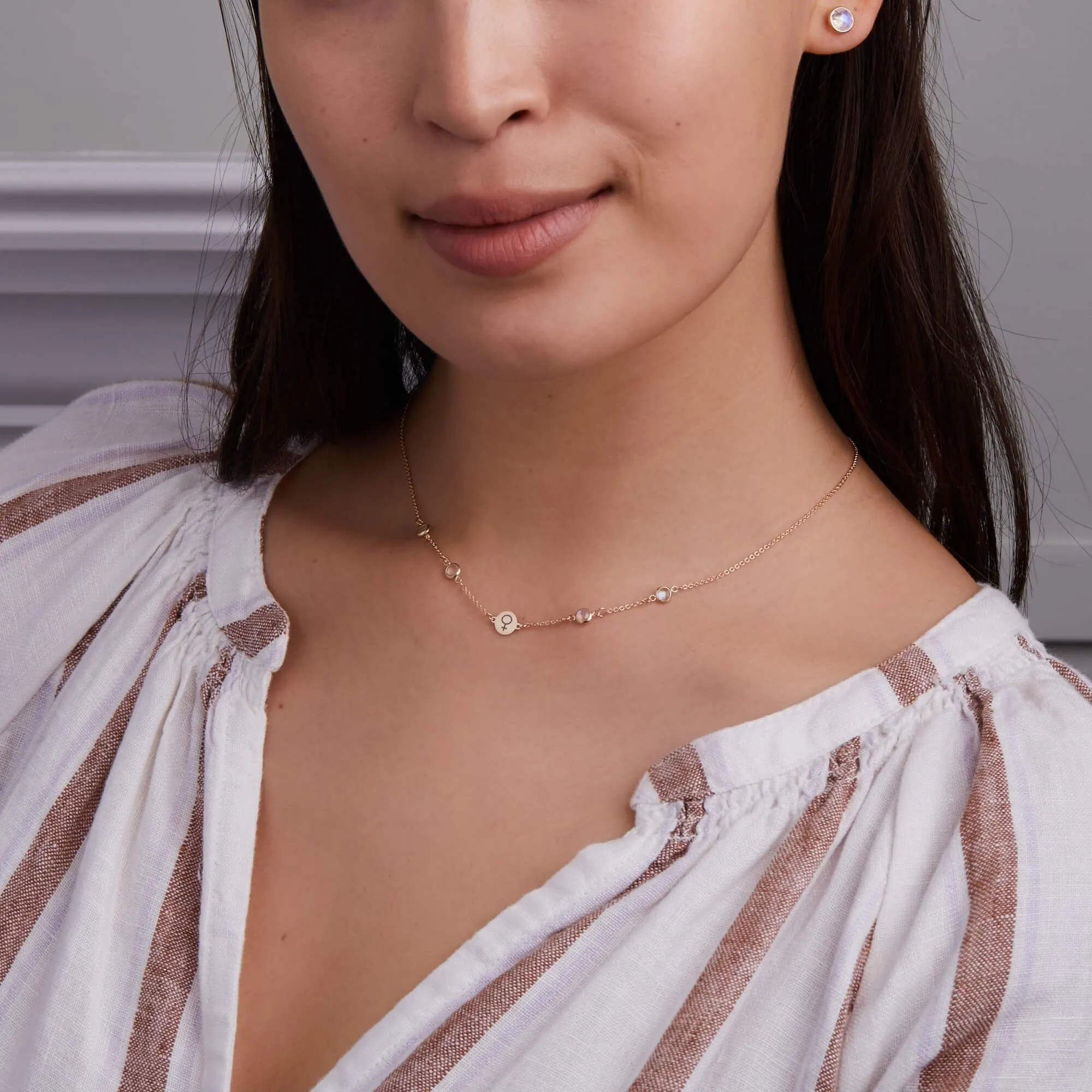 Venus 4 Stone Necklace in 14k Gold sold by Haverhill product image thumbnail 2