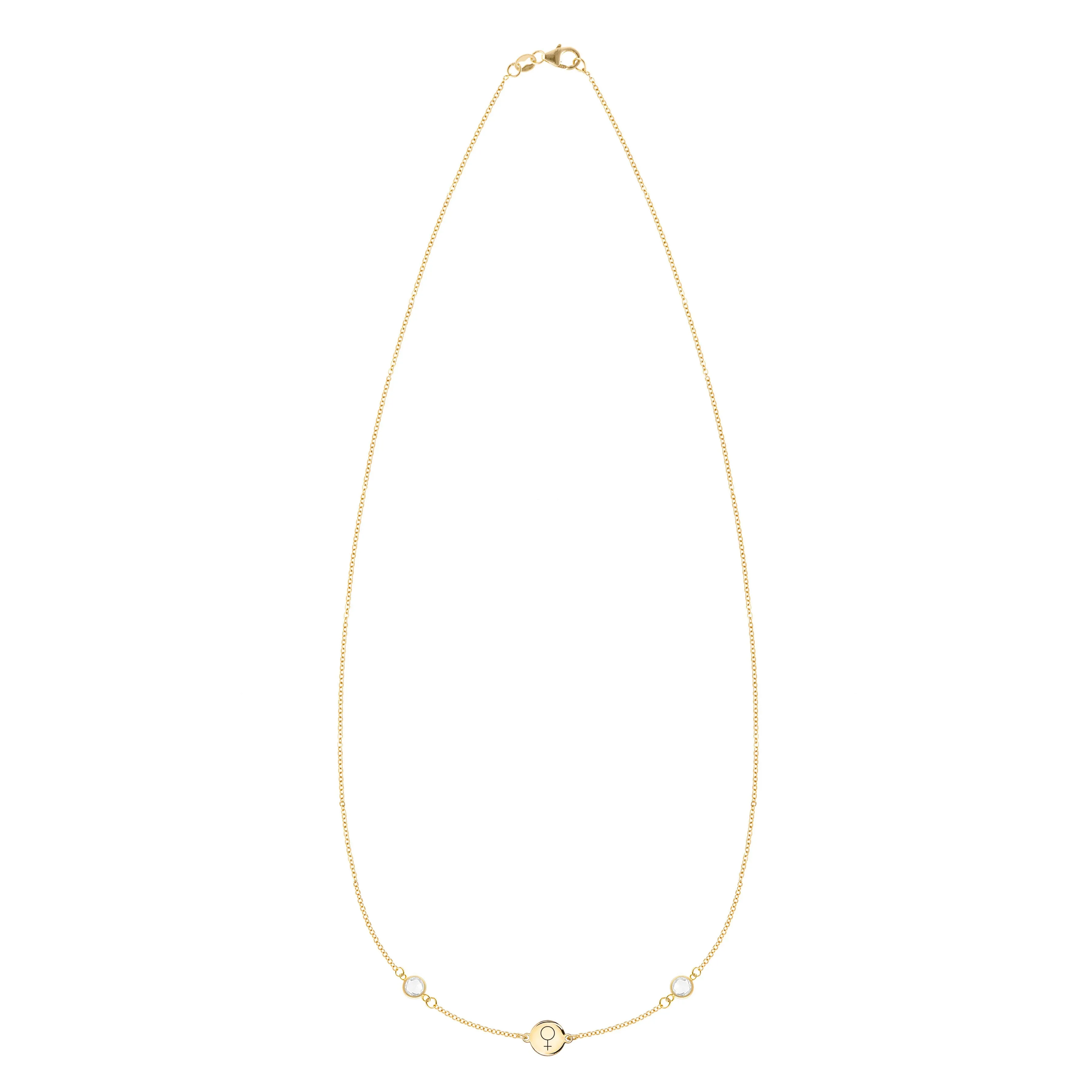 Venus 2 Stone Necklace in 14k Gold sold by Haverhill product image thumbnail 4