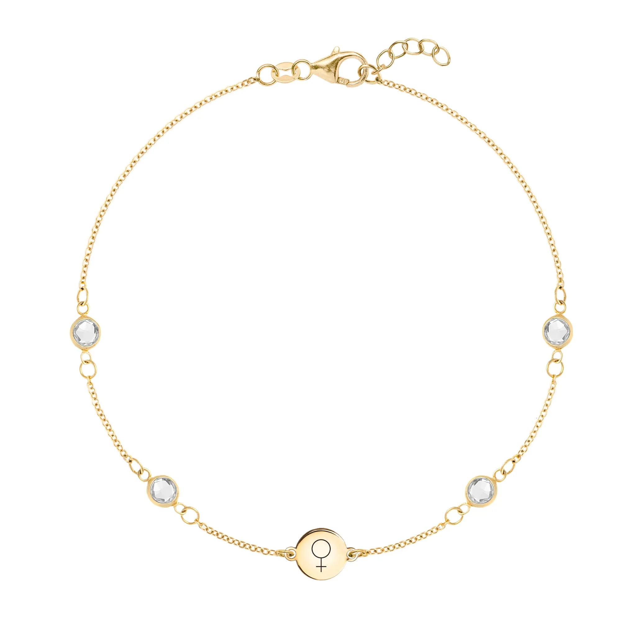 Venus 4 Stone Bracelet in 14k Gold sold by Haverhill