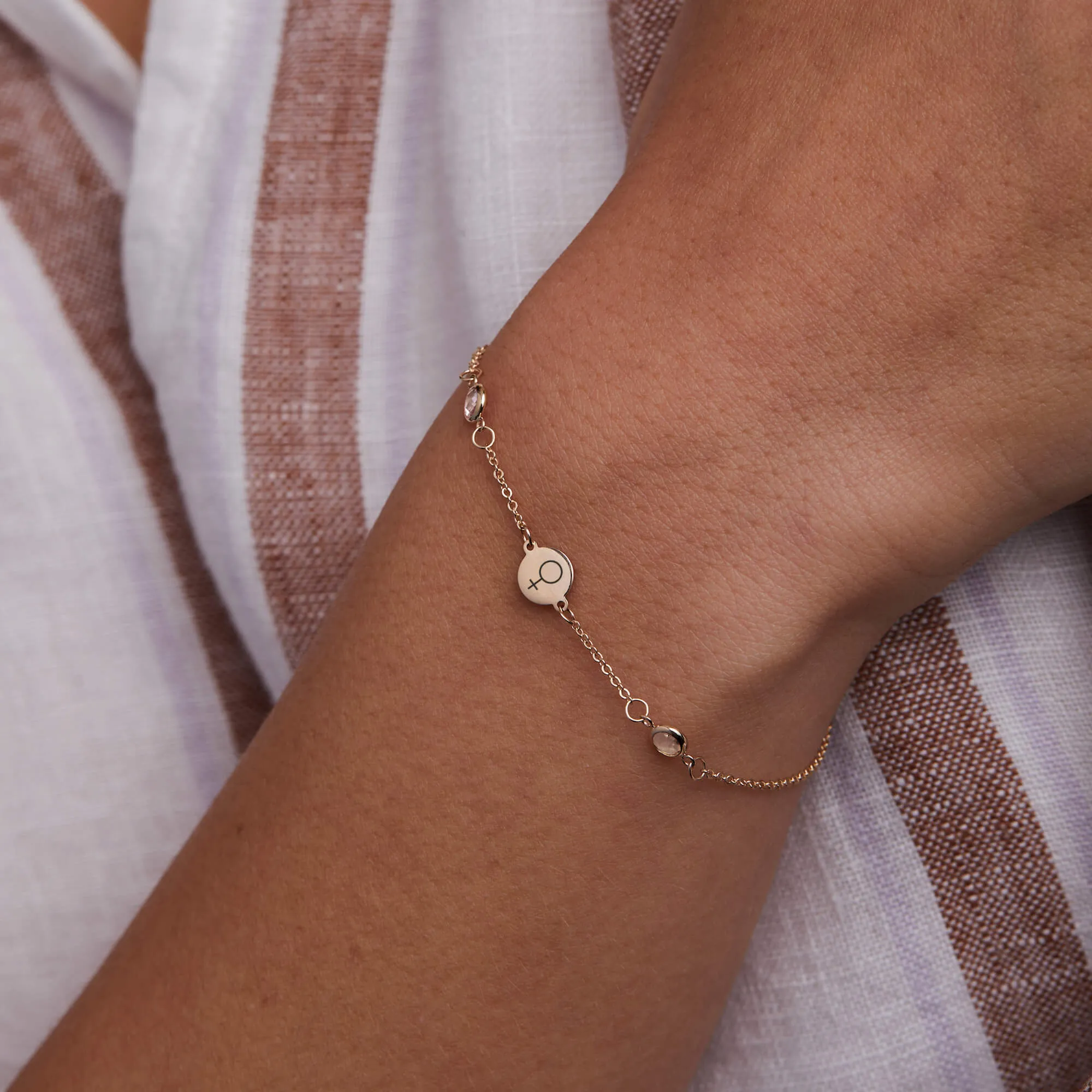 Venus 2 Stone Bracelet in 14k Gold sold by Haverhill product image thumbnail 3
