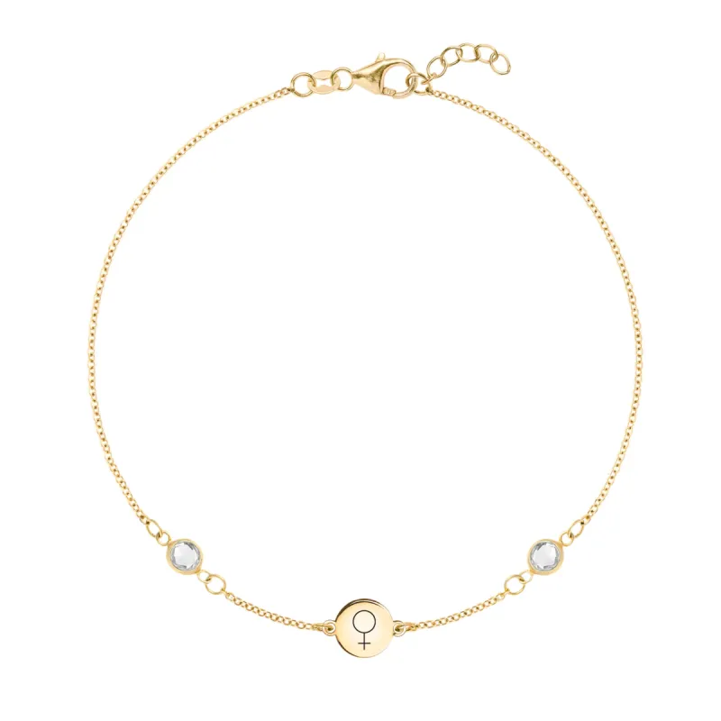 Venus 2 Stone Bracelet in 14k Gold sold by Haverhill