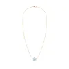 Greenwich Flower Aquamarine & Diamond Necklace in 14k Gold (March) sold by Haverhill