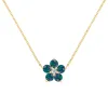 Greenwich Flower Alexandrite & Diamond Necklace in 14k Gold (June) sold by Haverhill