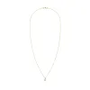 Greenwich Solitaire Aquamarine & Diamond Necklace in 14k Gold (March) sold by Haverhill