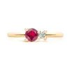 Greenwich Solitaire Ruby & Diamond Ring in 14k Gold (July) sold by Haverhill