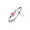 Greenwich Solitaire Pink Tourmaline & Diamond Ring in 14k Gold (October) sold by Haverhill