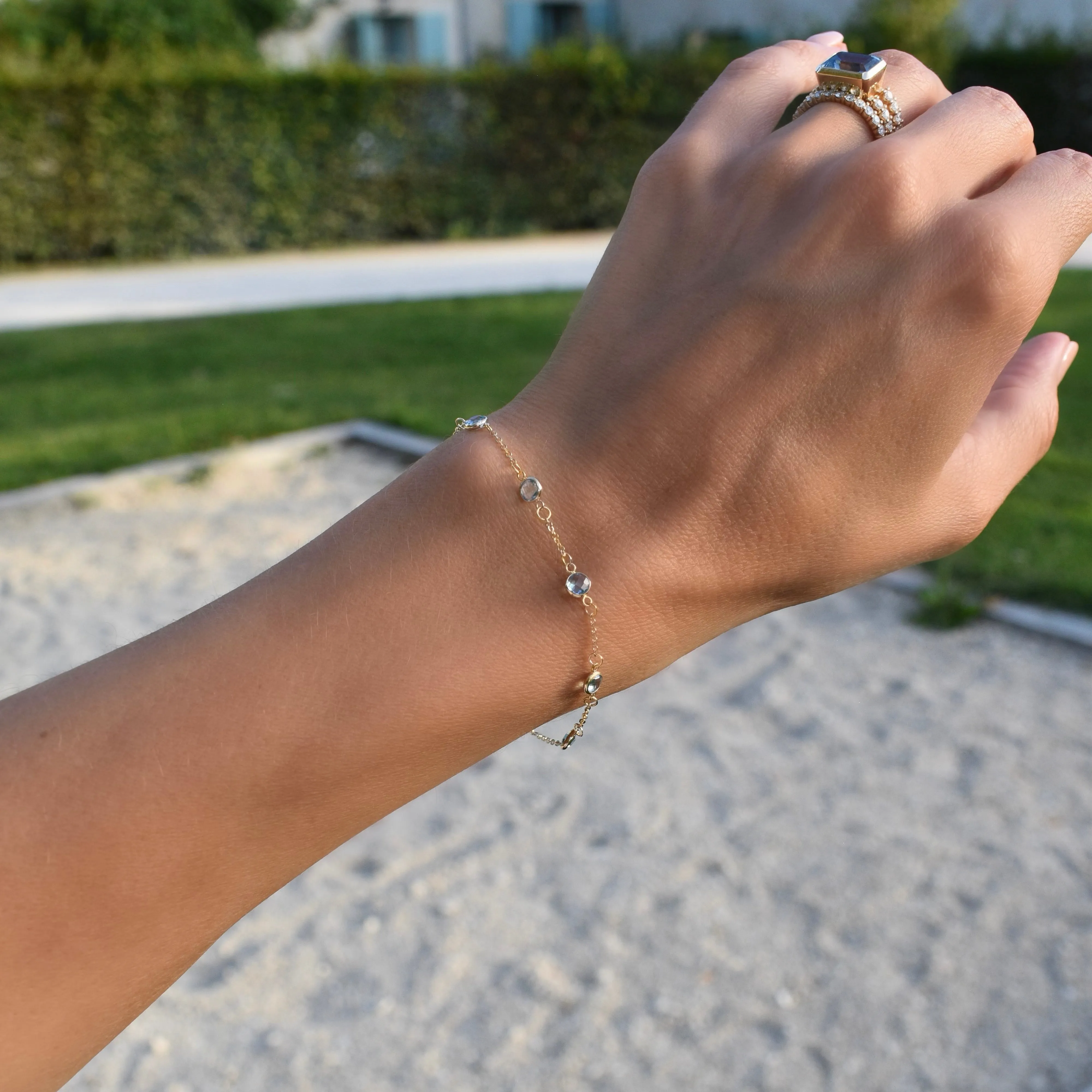 Bayberry 7 Nantucket Blue Topaz Bracelet in 14k Gold (December) sold by Haverhill product image thumbnail 2