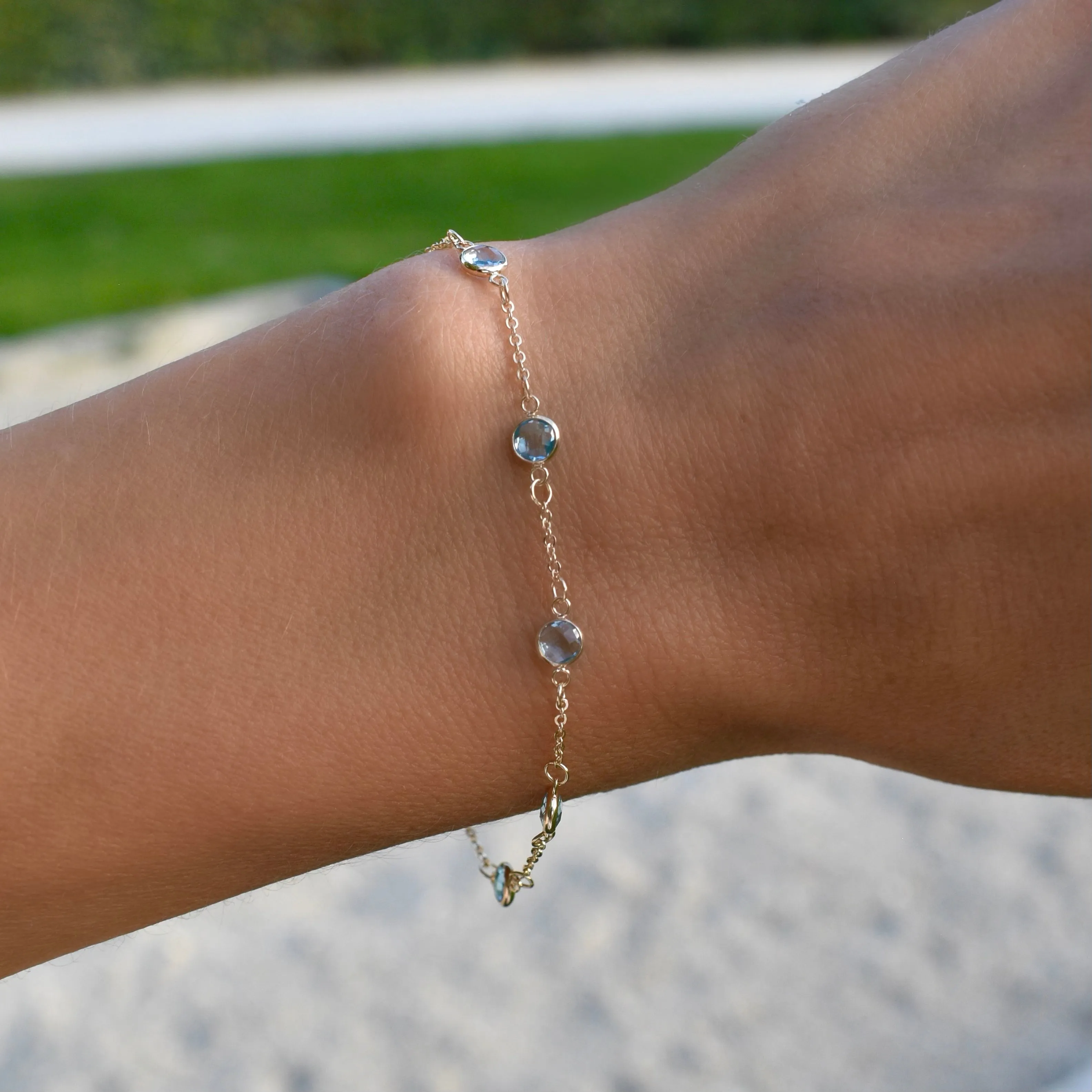Bayberry 7 Nantucket Blue Topaz Bracelet in 14k Gold (December) sold by Haverhill product image thumbnail 3