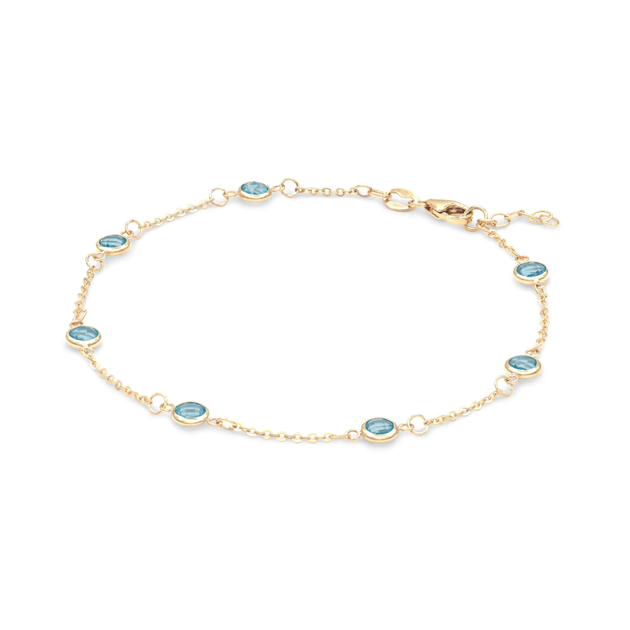 Bayberry 7 Nantucket Blue Topaz Bracelet in 14k Gold (December) sold by Haverhill product image thumbnail 4