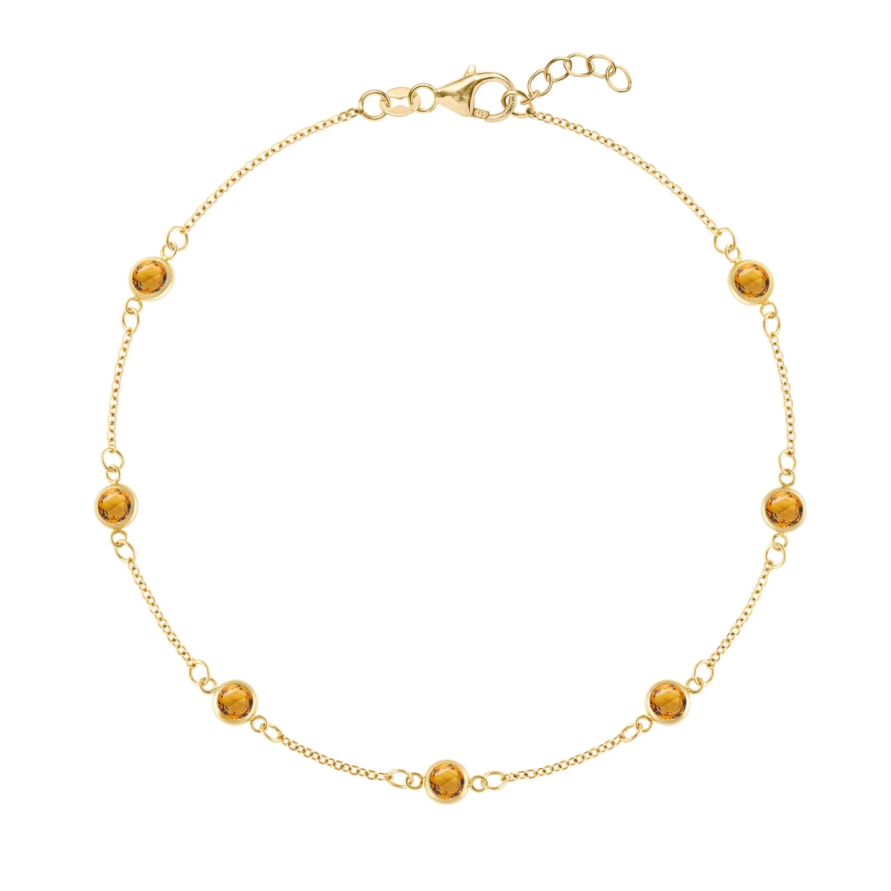 Bayberry 7 Citrine Bracelet in 14k Gold (November) sold by Haverhill