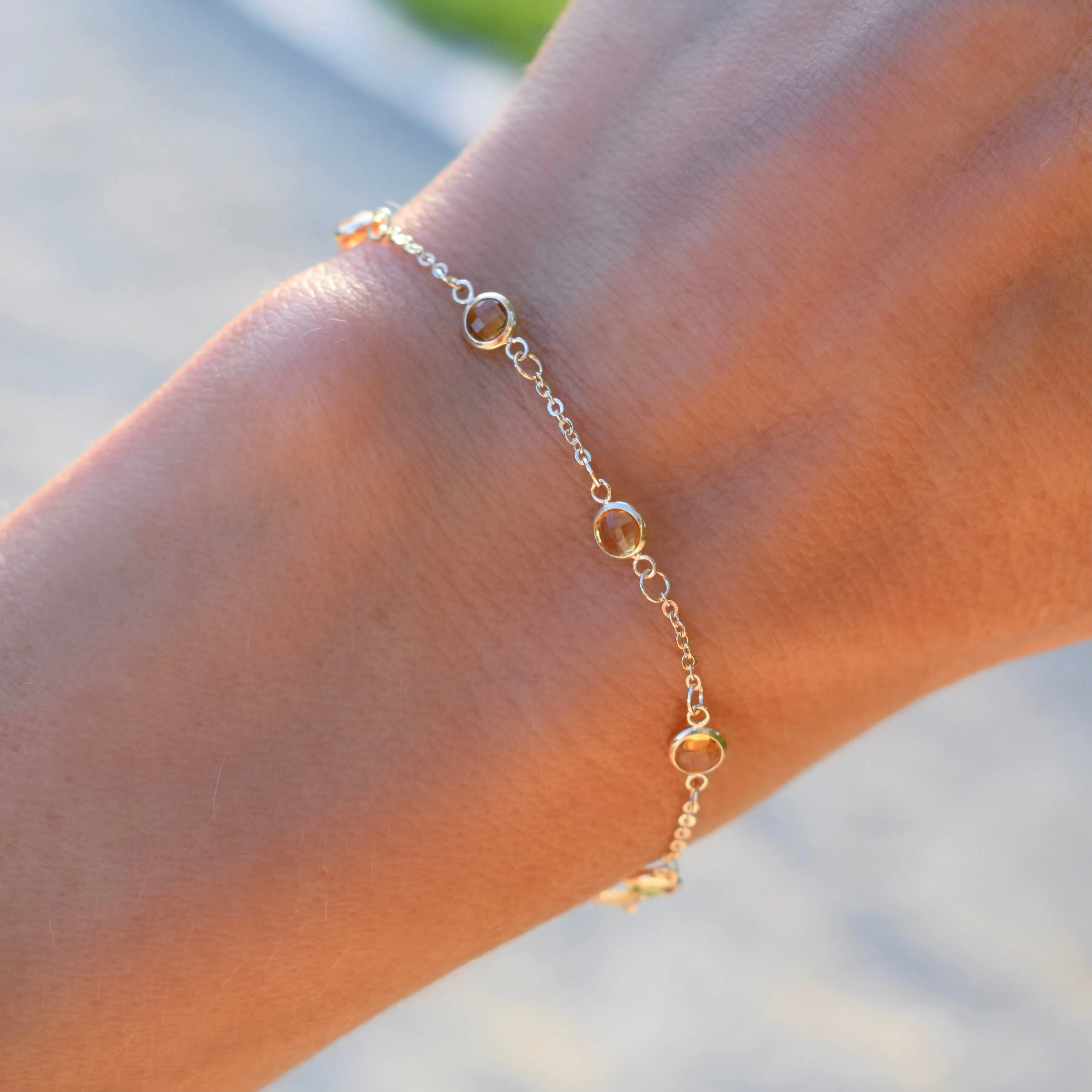 Bayberry 7 Citrine Bracelet in 14k Gold (November) sold by Haverhill product image thumbnail 3