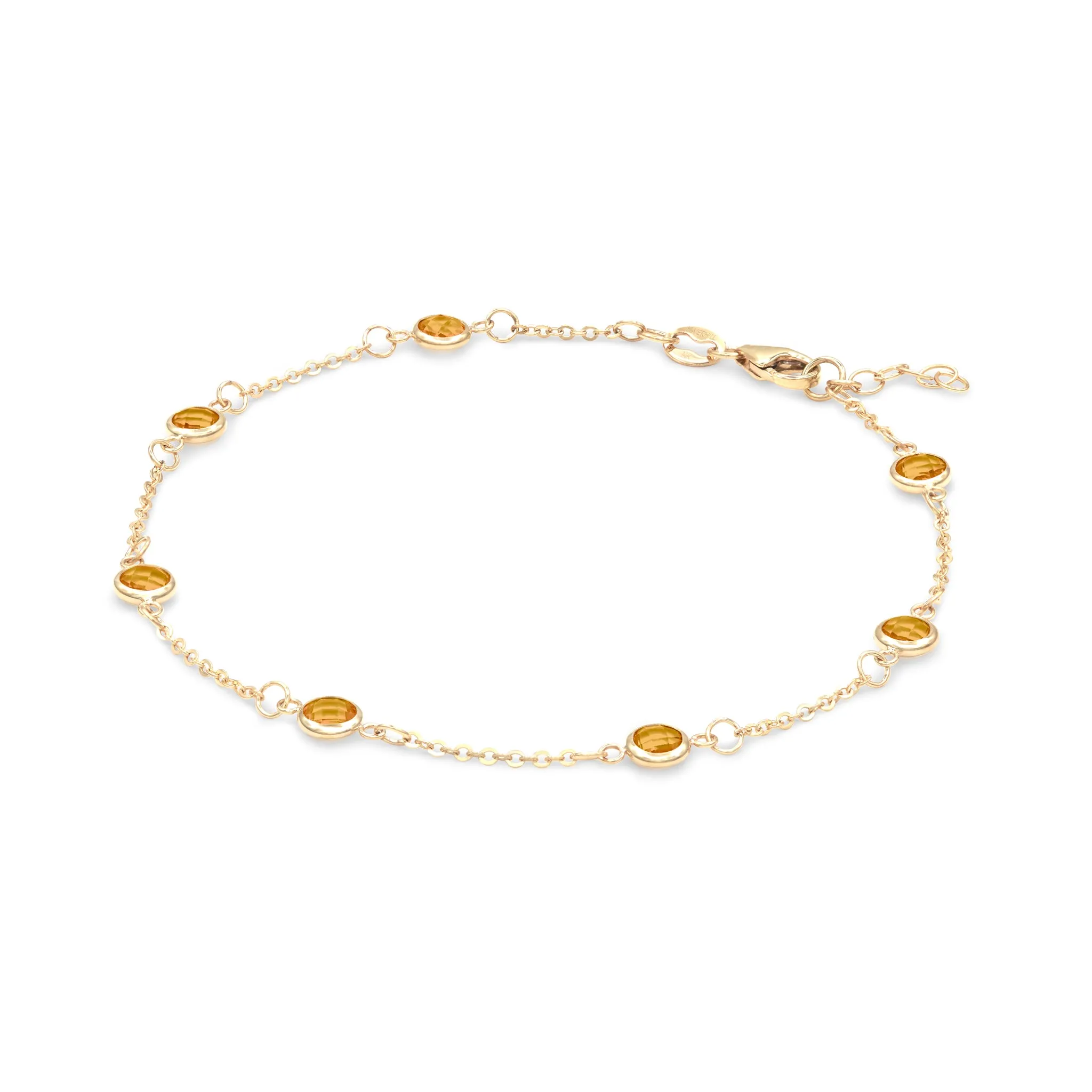 Bayberry 7 Citrine Bracelet in 14k Gold (November) sold by Haverhill product image thumbnail 4