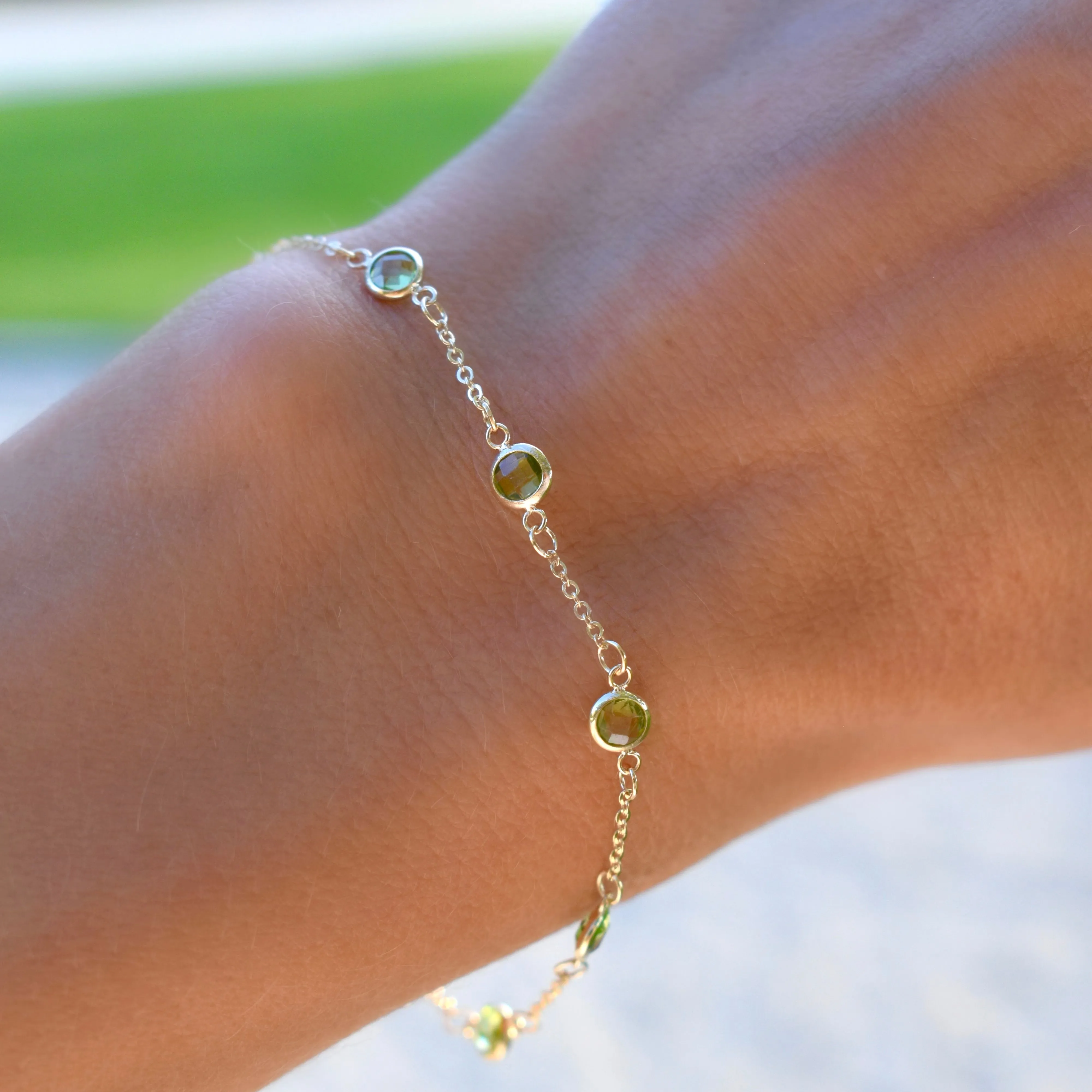 Bayberry 7 Peridot Bracelet in 14k Gold (August) sold by Haverhill product image thumbnail 3