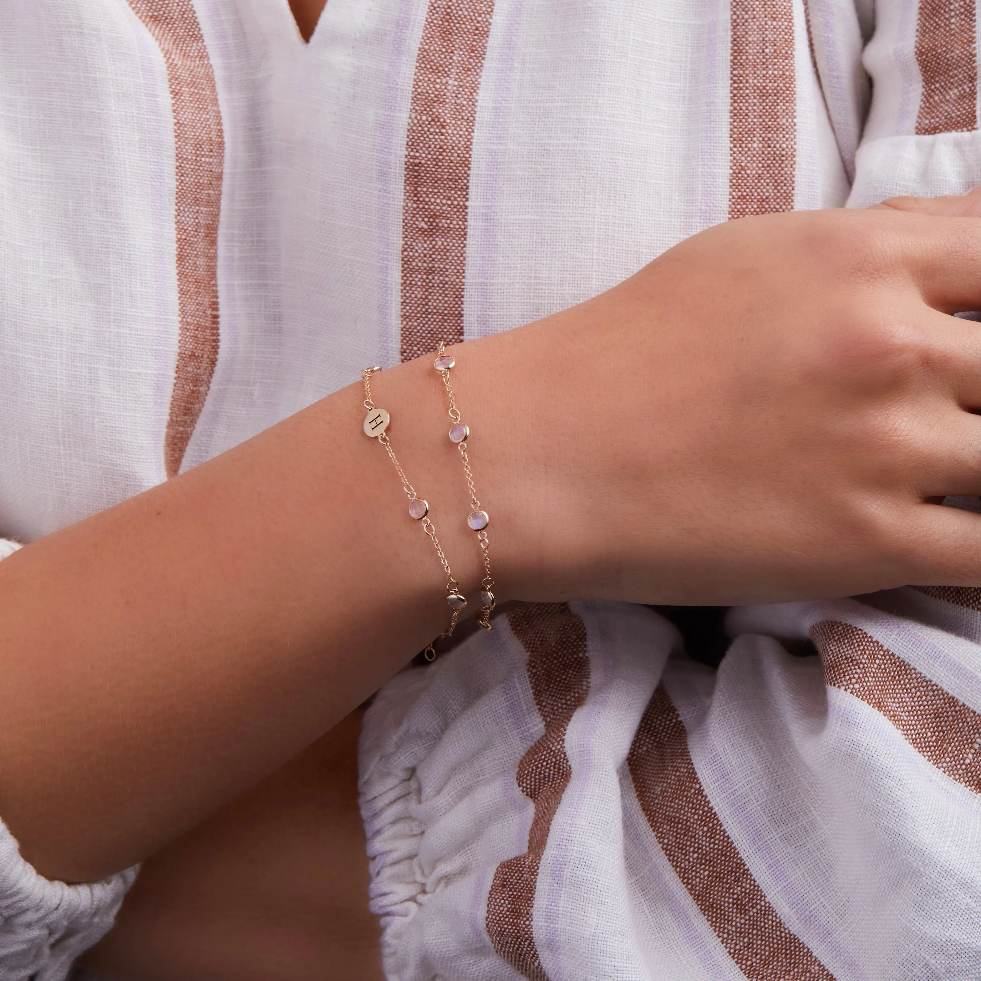 Bayberry 7 Moonstone Bracelet in 14k Gold (June) sold by Haverhill product image thumbnail 2