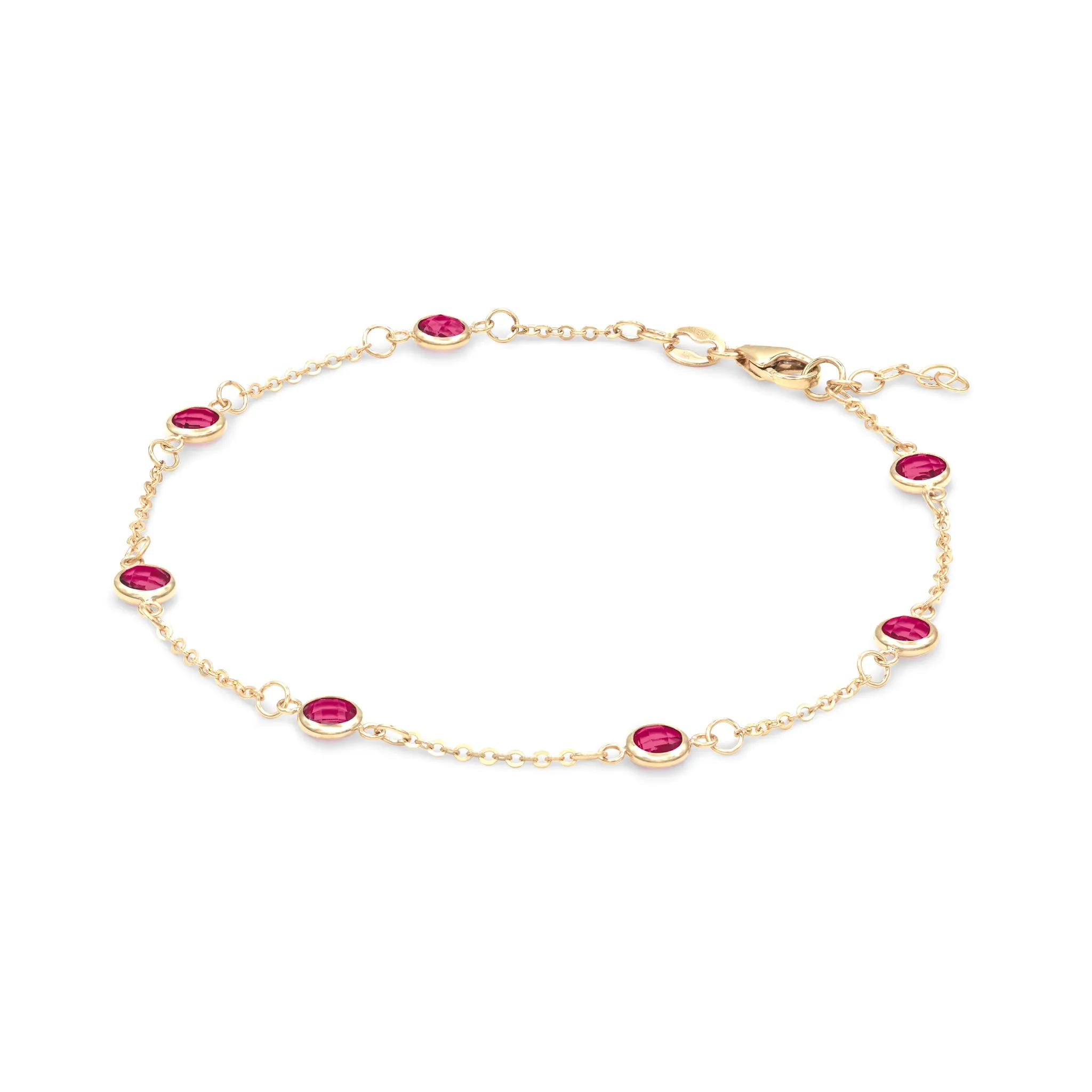 Bayberry 7 Ruby Bracelet in 14k Gold (July) sold by Haverhill product image thumbnail 4