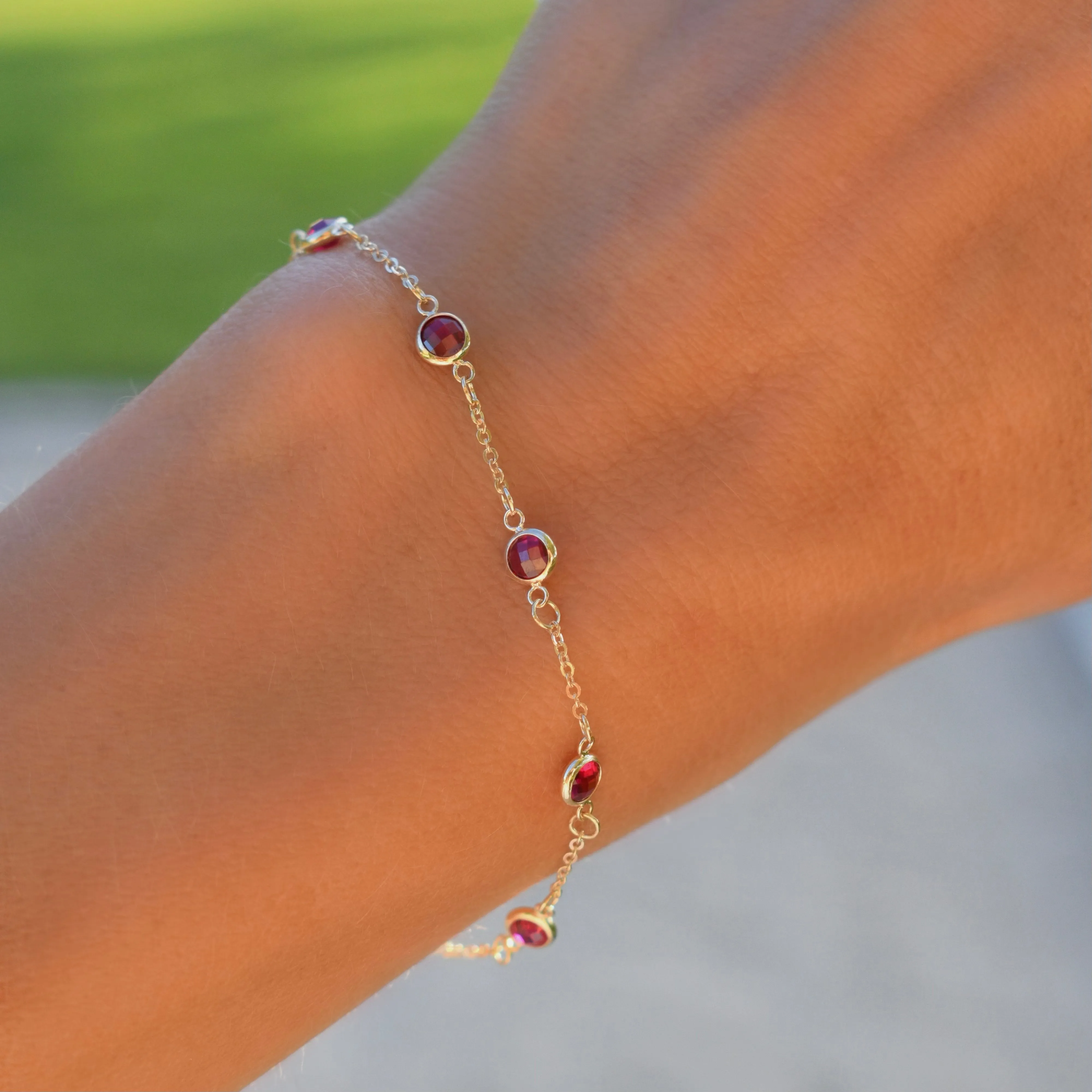 Bayberry 7 Ruby Bracelet in 14k Gold (July) sold by Haverhill product image thumbnail 3