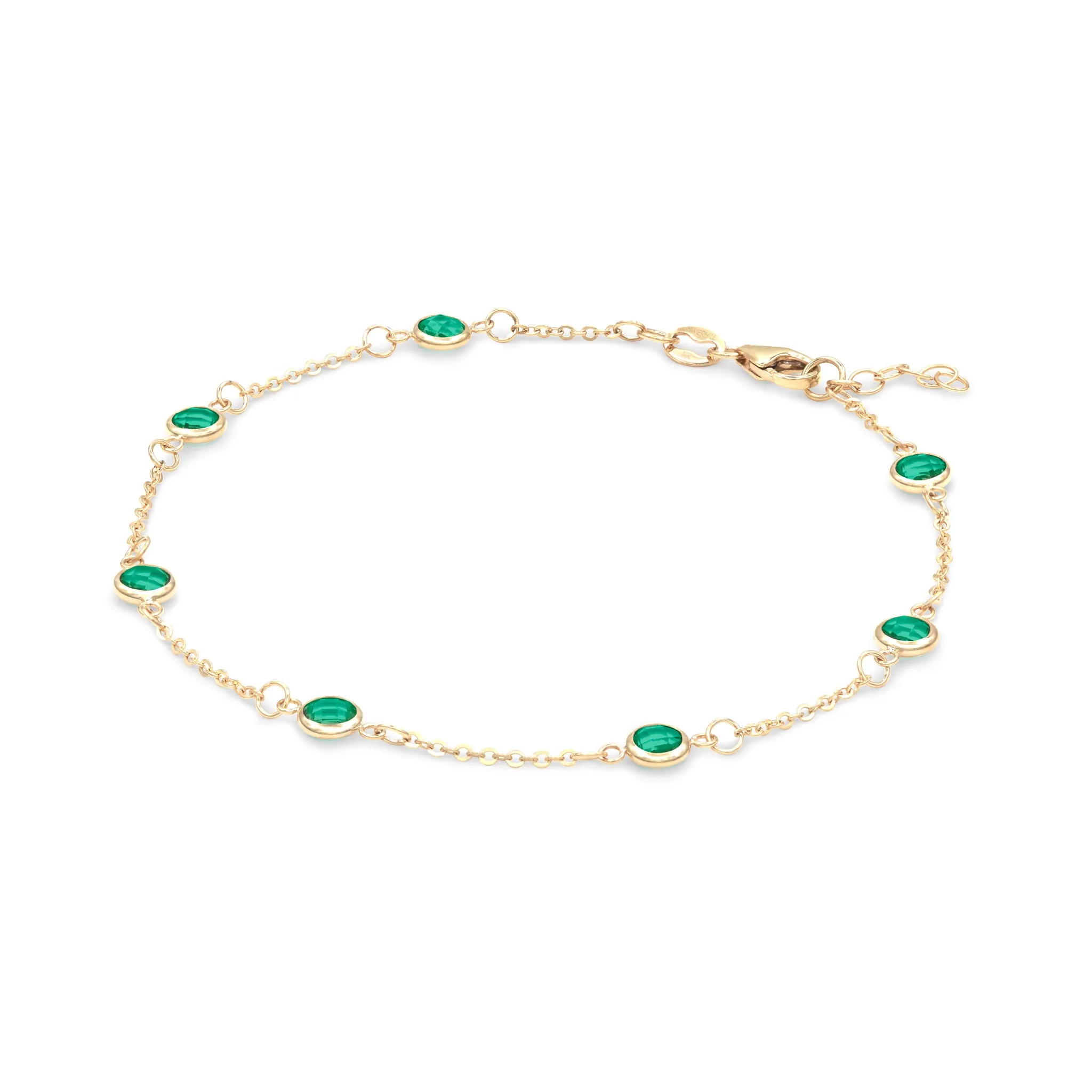 Bayberry 7 Emerald Bracelet in 14k Gold (May) sold by Haverhill product image thumbnail 5