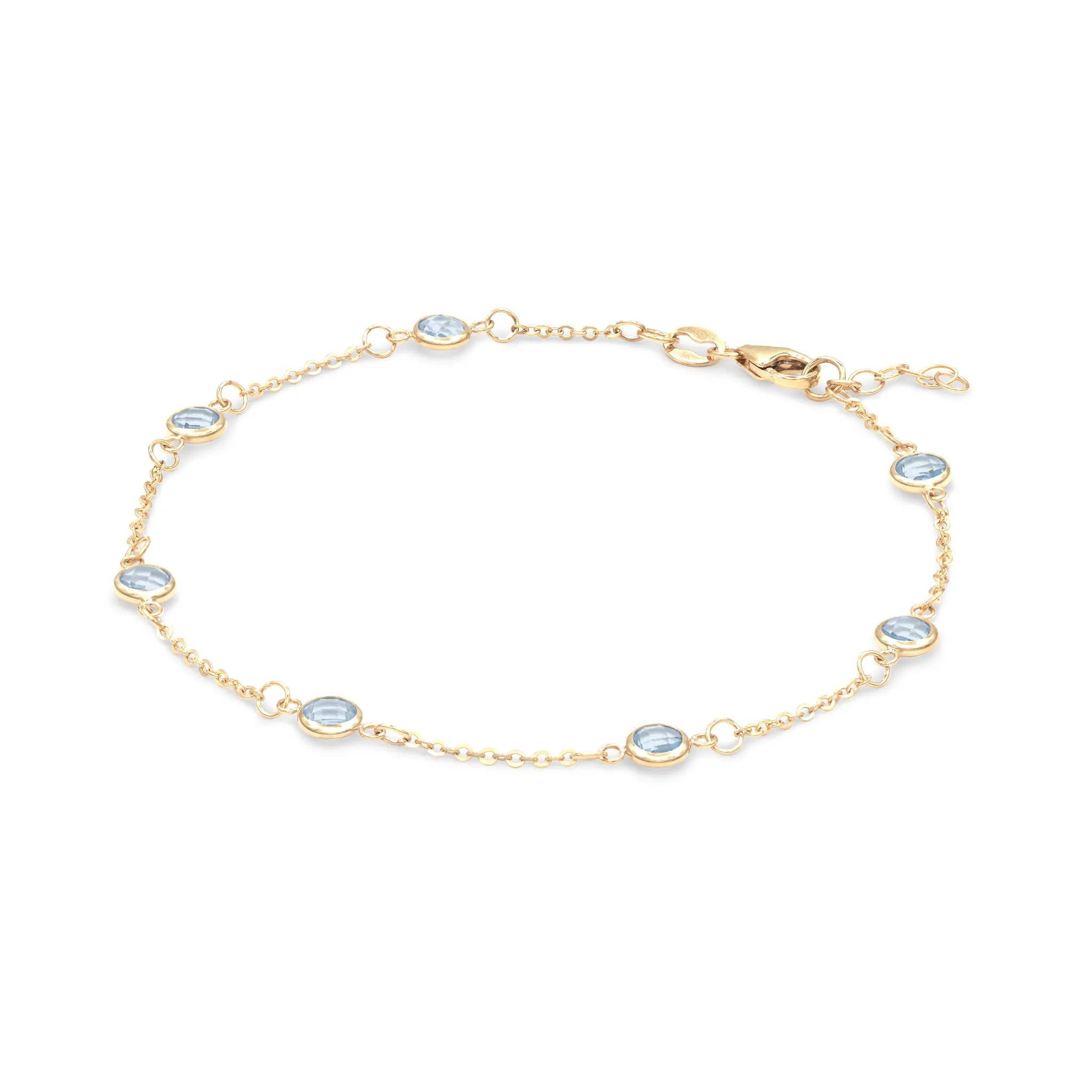 Bayberry 7 Aquamarine Bracelet in 14k Gold (March) sold by Haverhill product image thumbnail 4