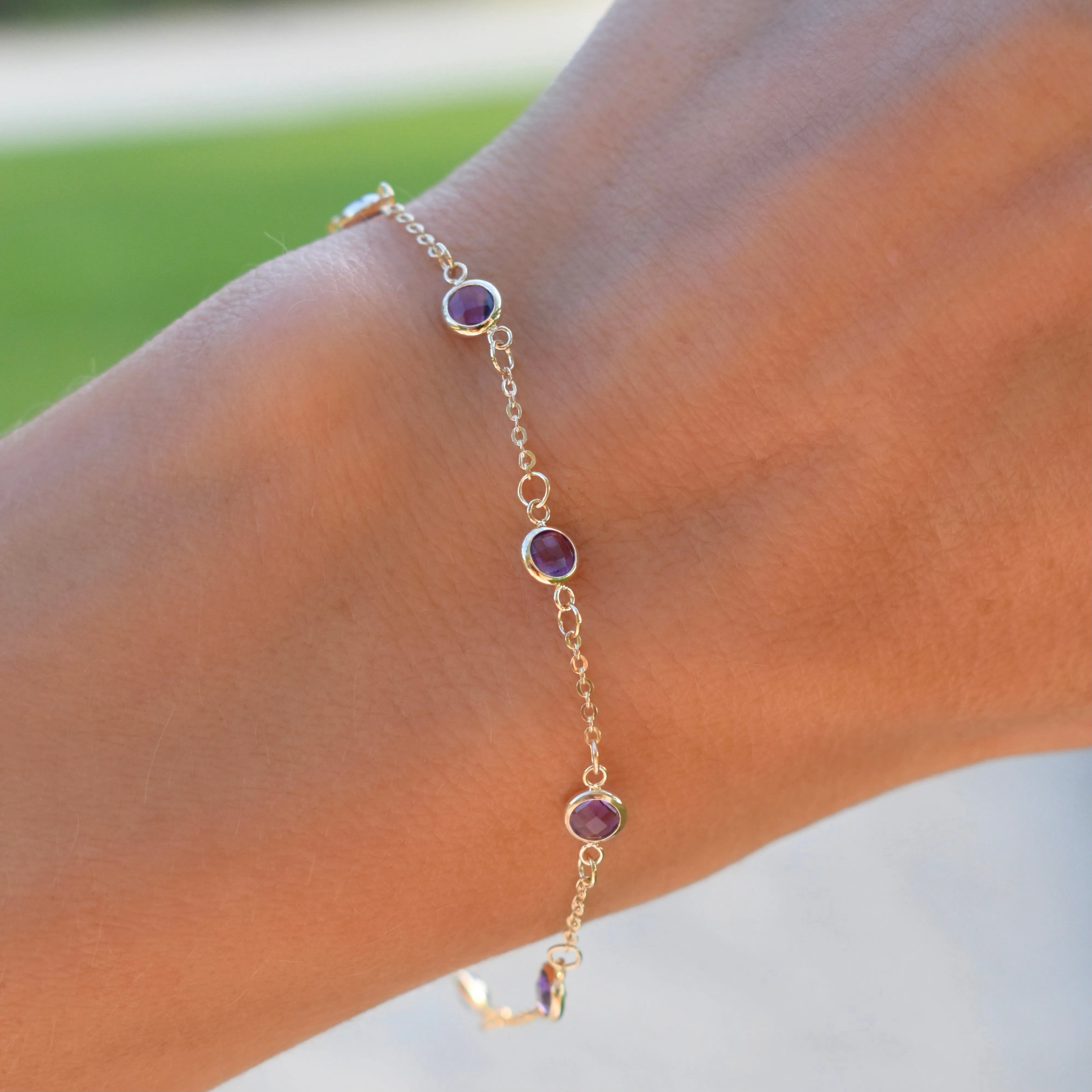 Bayberry 7 Amethyst Bracelet in 14k Gold (February) sold by Haverhill product image thumbnail 3