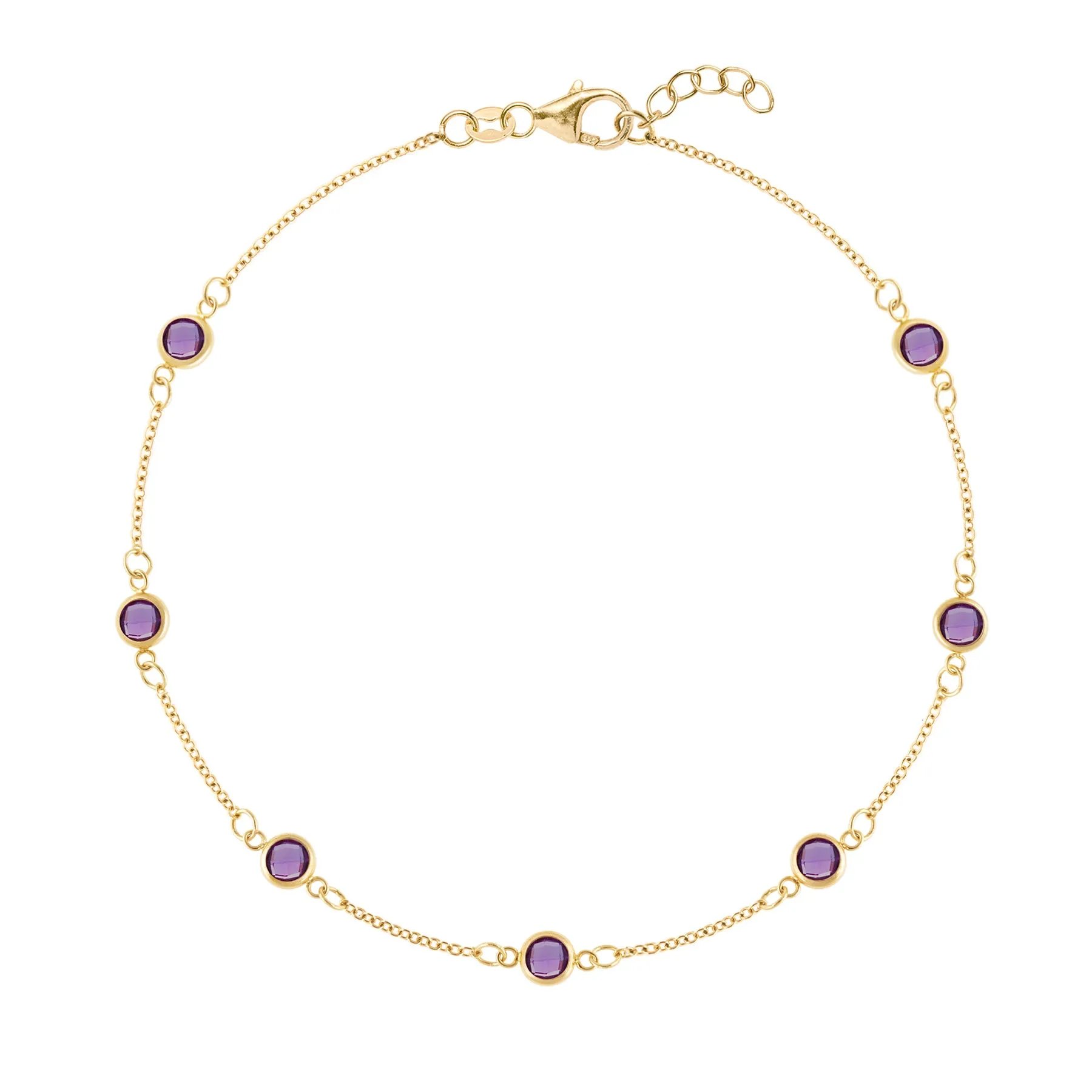 Bayberry 7 Amethyst Bracelet in 14k Gold (February) sold by Haverhill