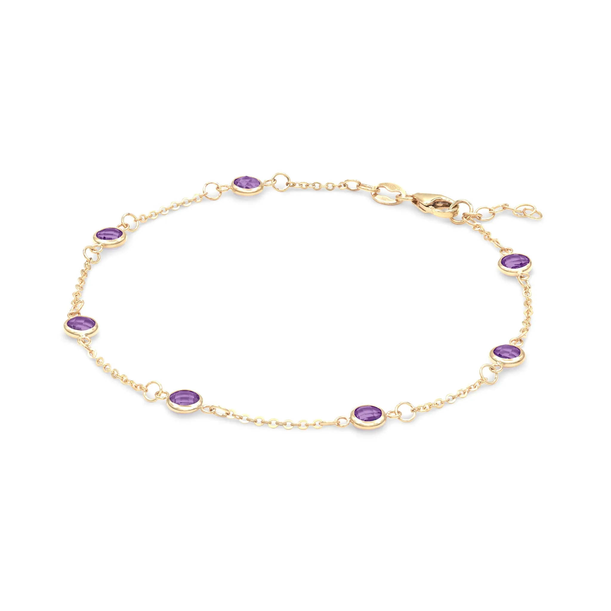 Bayberry 7 Amethyst Bracelet in 14k Gold (February) sold by Haverhill product image thumbnail 4