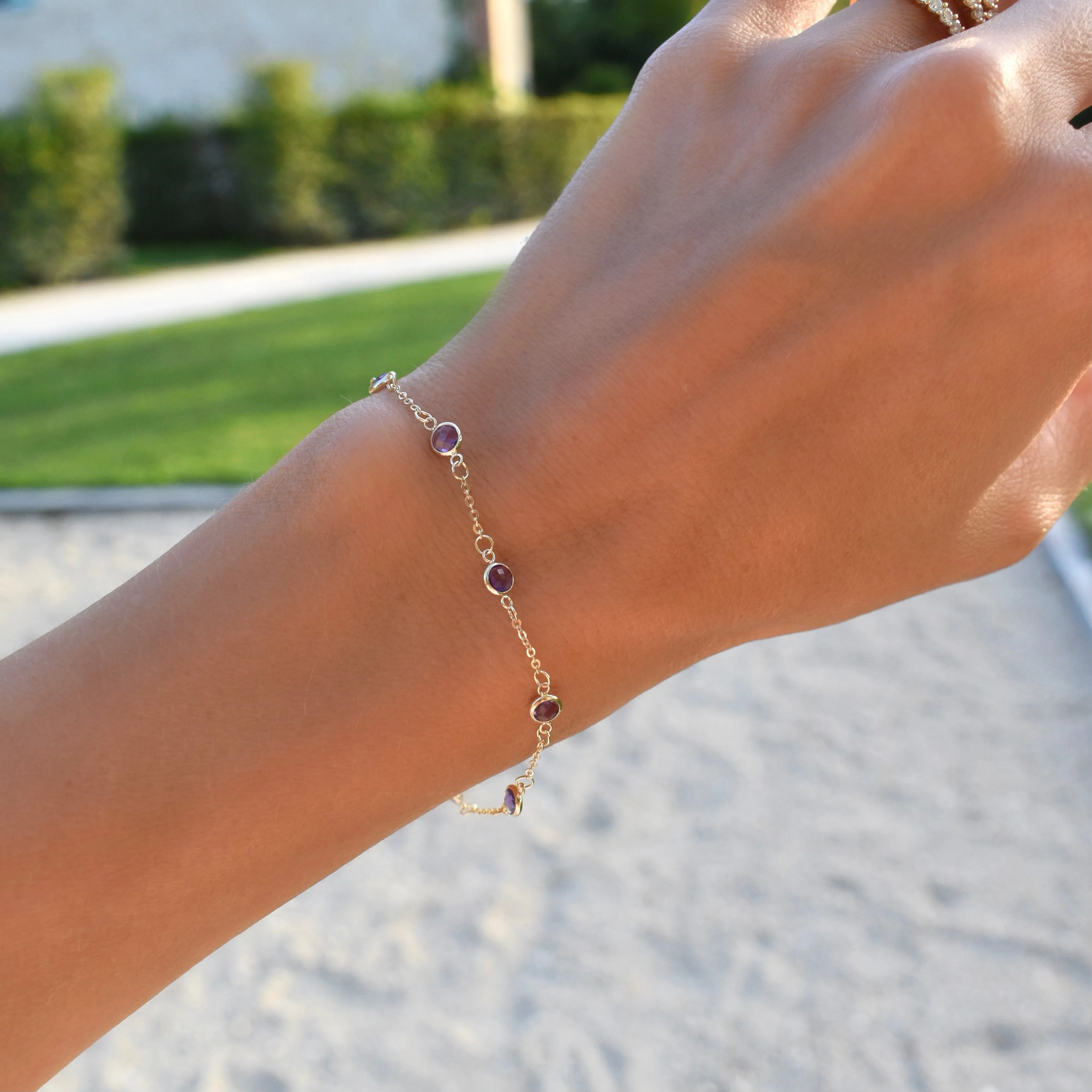 Bayberry 7 Amethyst Bracelet in 14k Gold (February) sold by Haverhill product image thumbnail 2