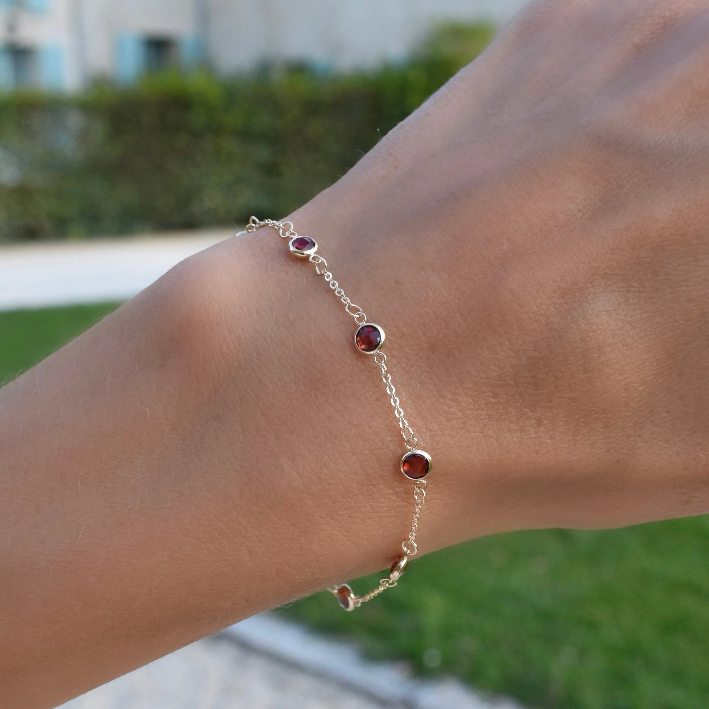 Bayberry 7 Garnet Bracelet in 14k Gold (January) sold by Haverhill product image thumbnail 3