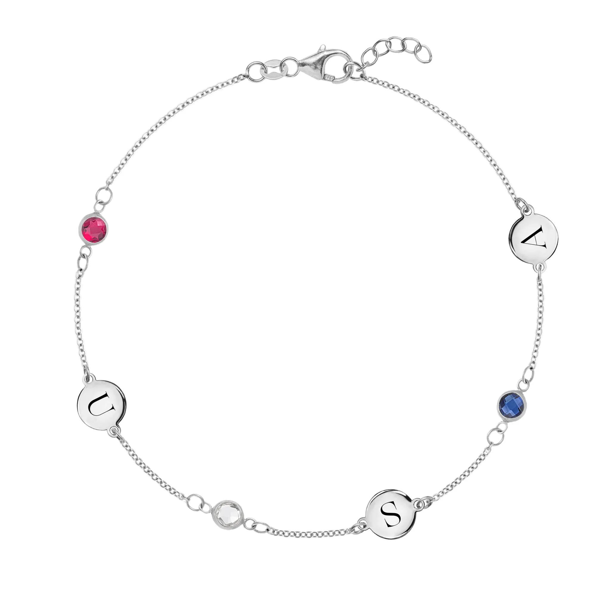 Liberty Letter 3 Stone Bracelet sold by Haverhill product image thumbnail 3