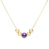 Bristol Bead Amethyst Necklace in 14k Gold (February) sold by Haverhill