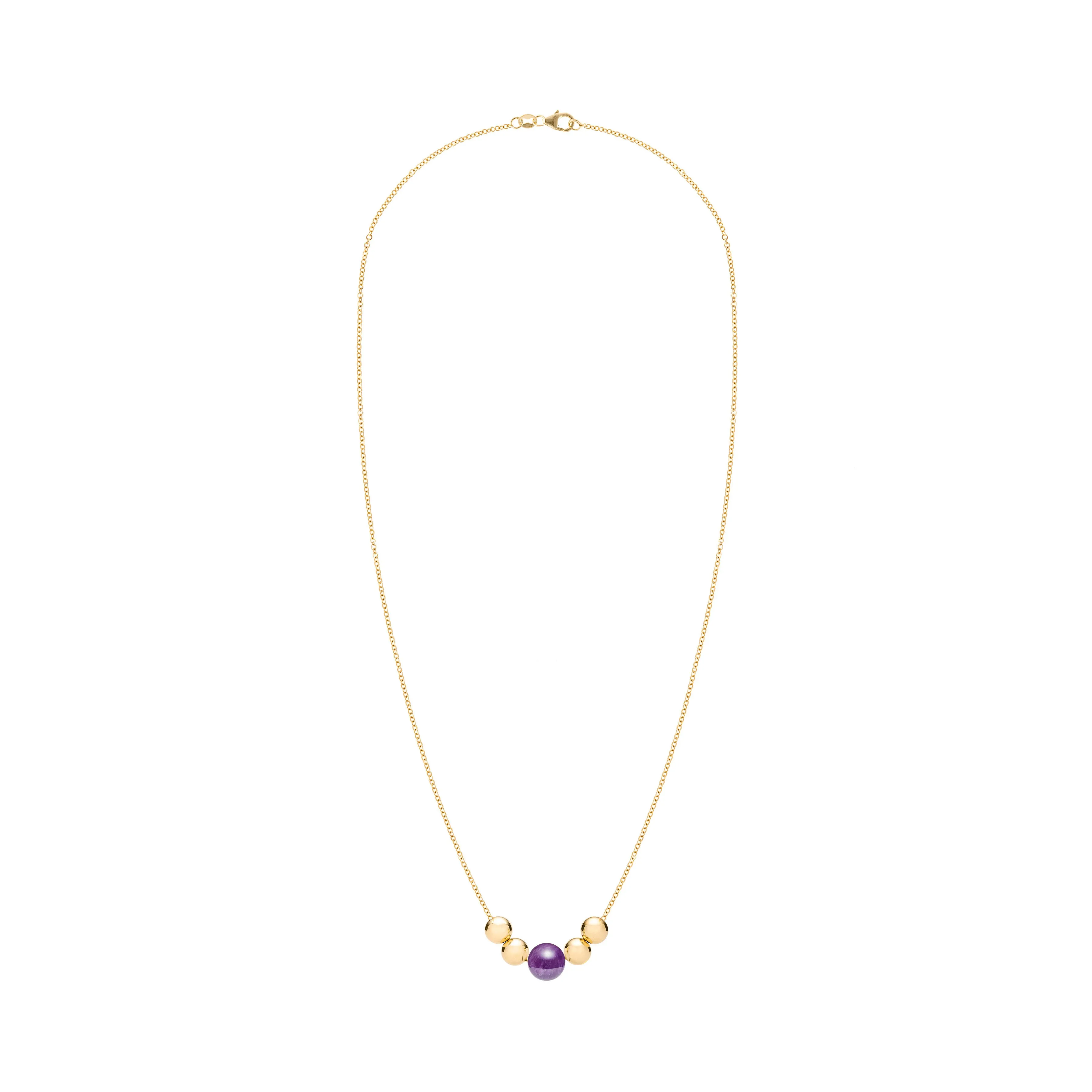 Bristol Bead Amethyst Necklace in 14k Gold (February) sold by Haverhill product image thumbnail 3