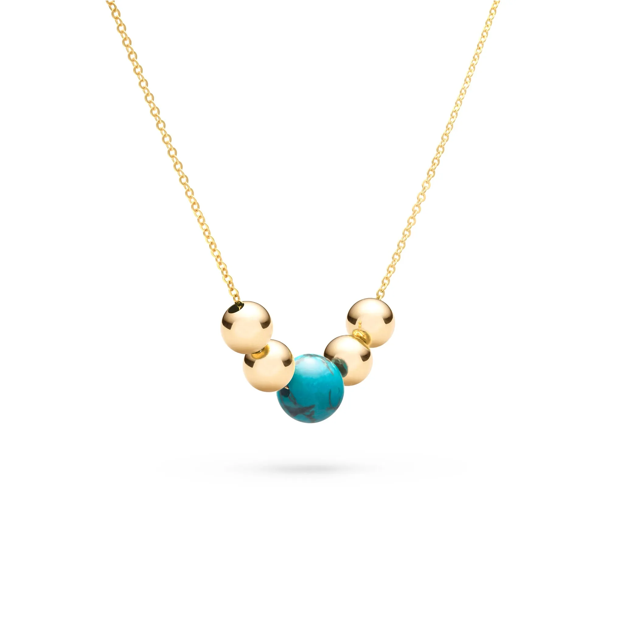 Bristol Bead Turquoise Necklace in 14k Gold (December) sold by Haverhill product image thumbnail 5