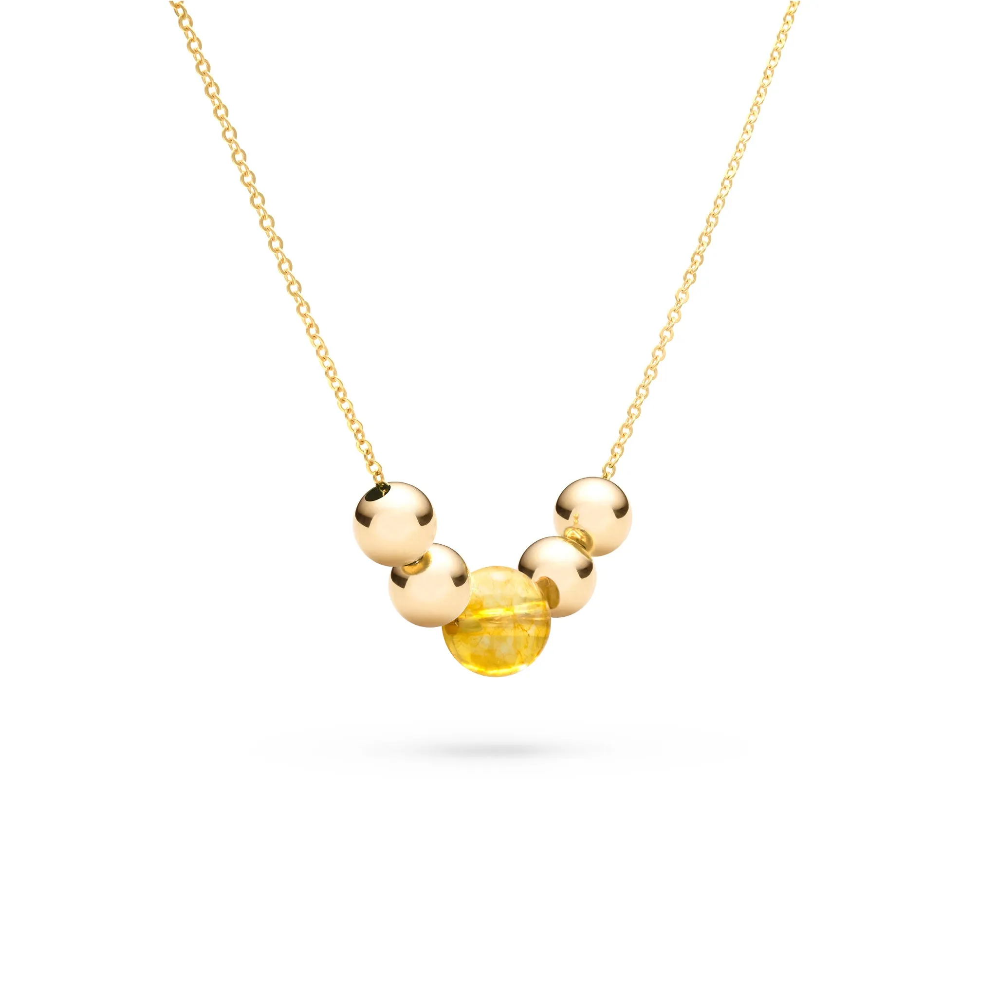 Bristol Bead Citrine Necklace in 14k Gold (November) sold by Haverhill product image thumbnail 4