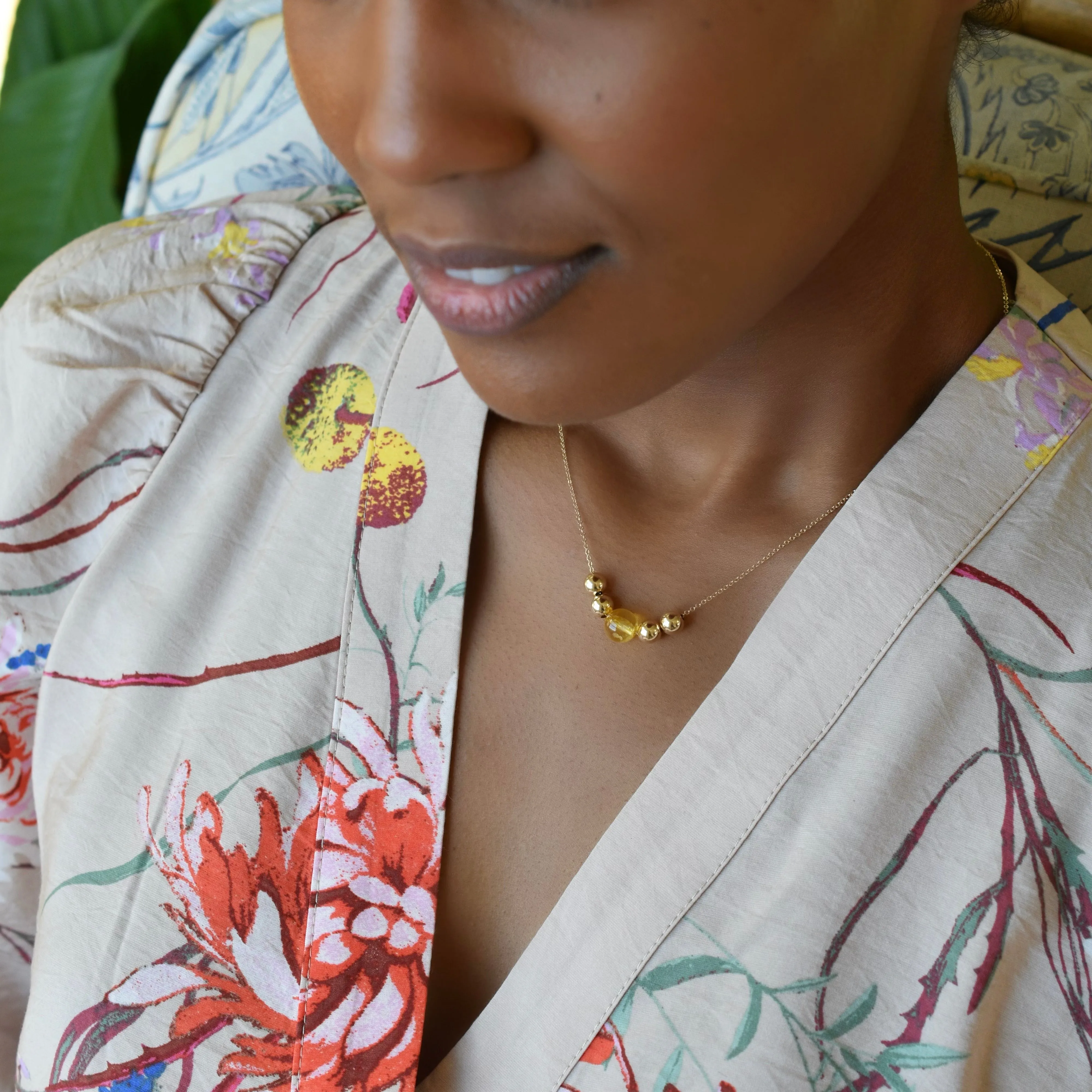 Bristol Bead Citrine Necklace in 14k Gold (November) sold by Haverhill product image thumbnail 2