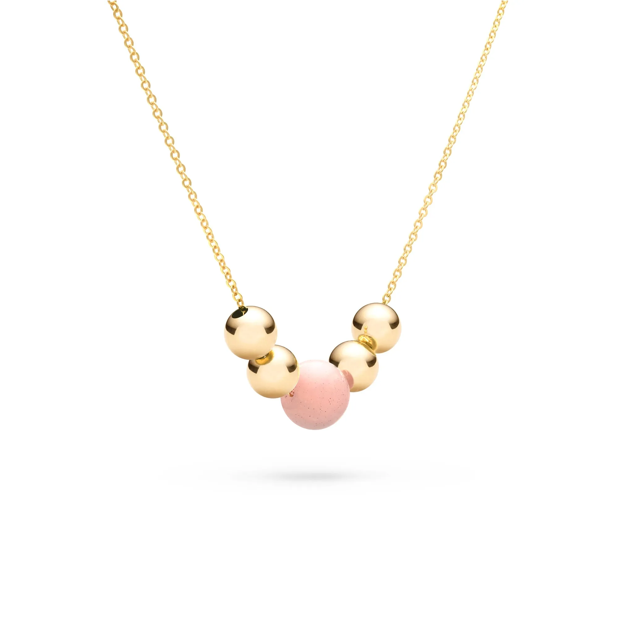 Bristol Bead Pink Opal Necklace in 14k Gold (October) sold by Haverhill product image thumbnail 5