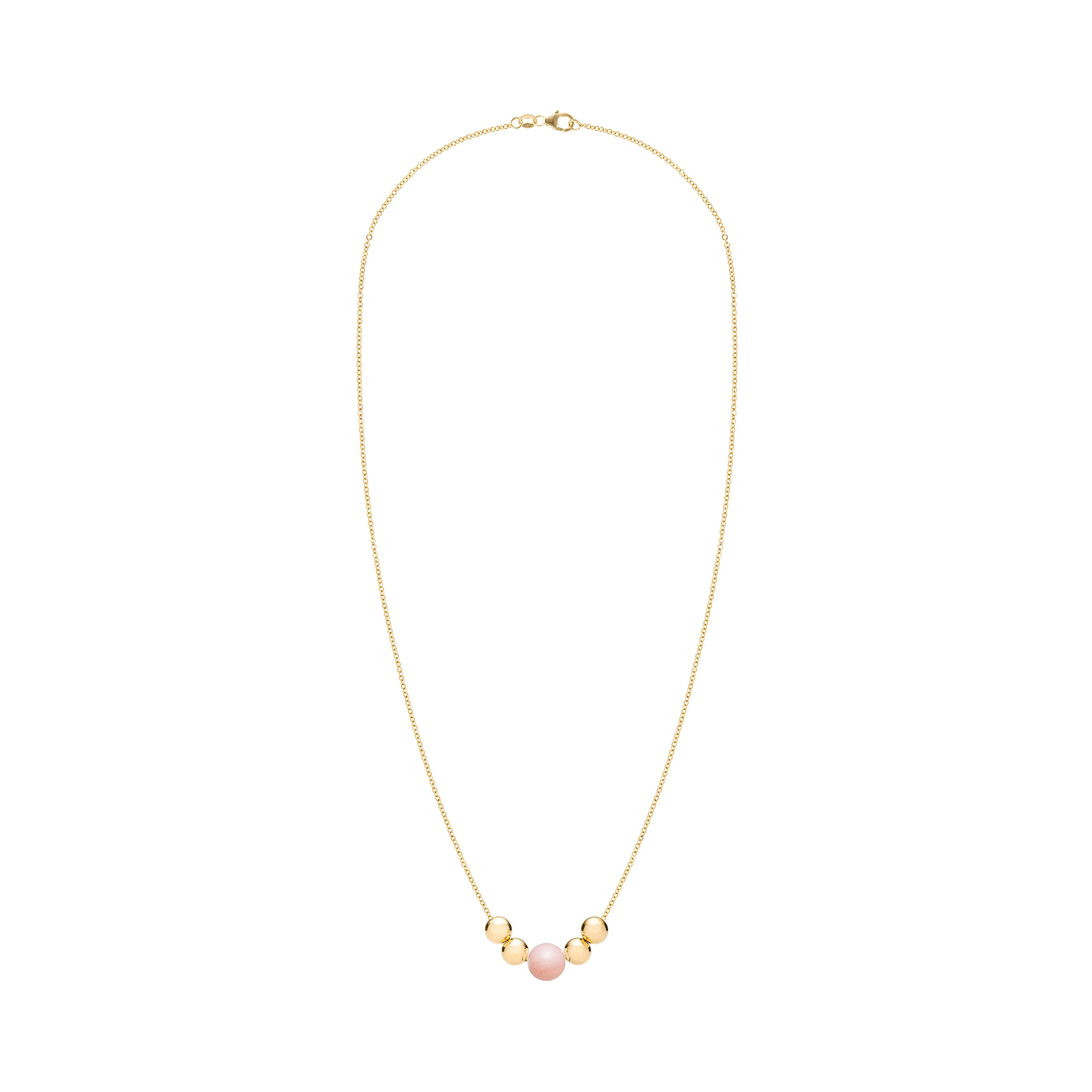 Bristol Bead Pink Opal Necklace in 14k Gold (October) sold by Haverhill product image thumbnail 4
