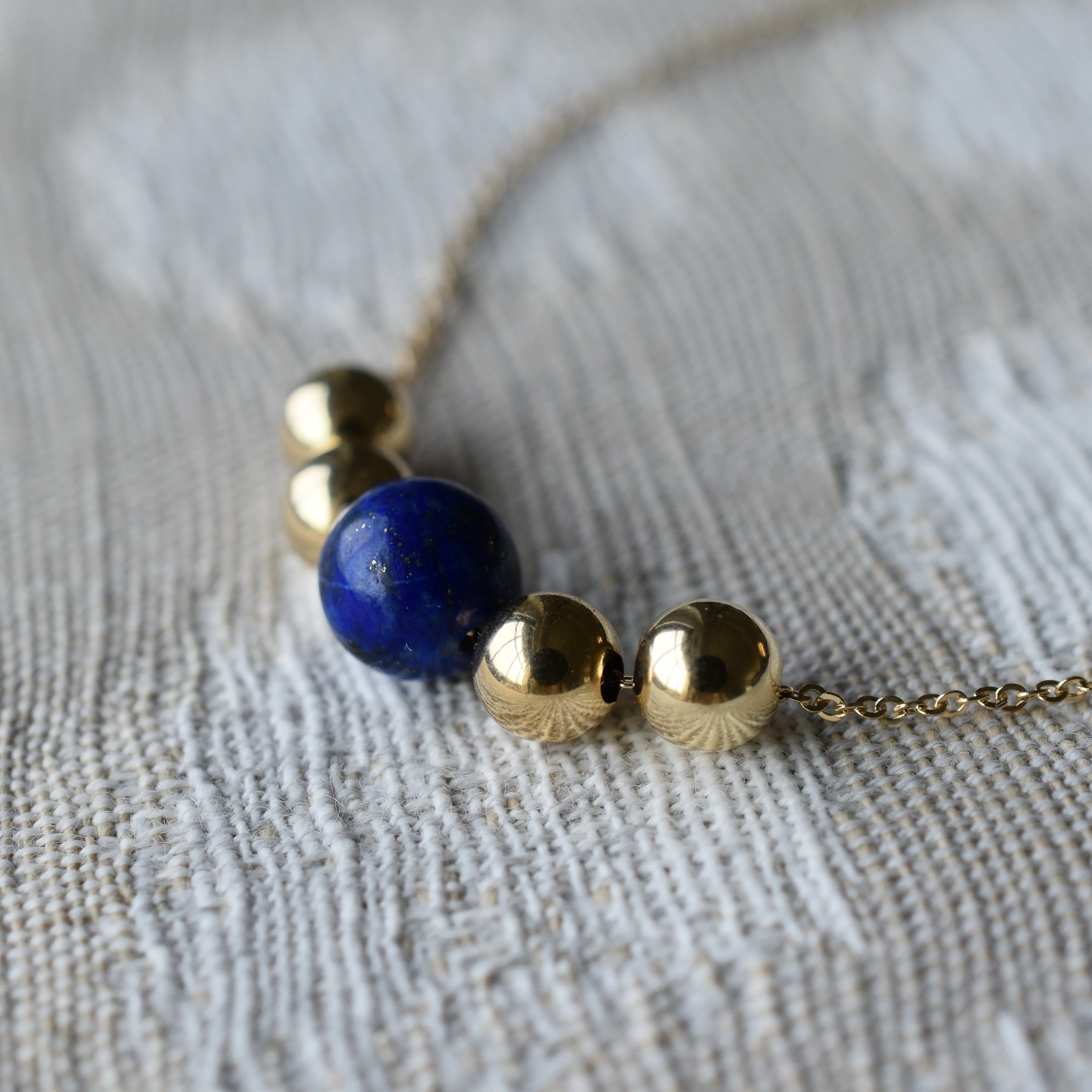 Bristol Bead Lapis Necklace in 14k Gold (September) sold by Haverhill product image thumbnail 3
